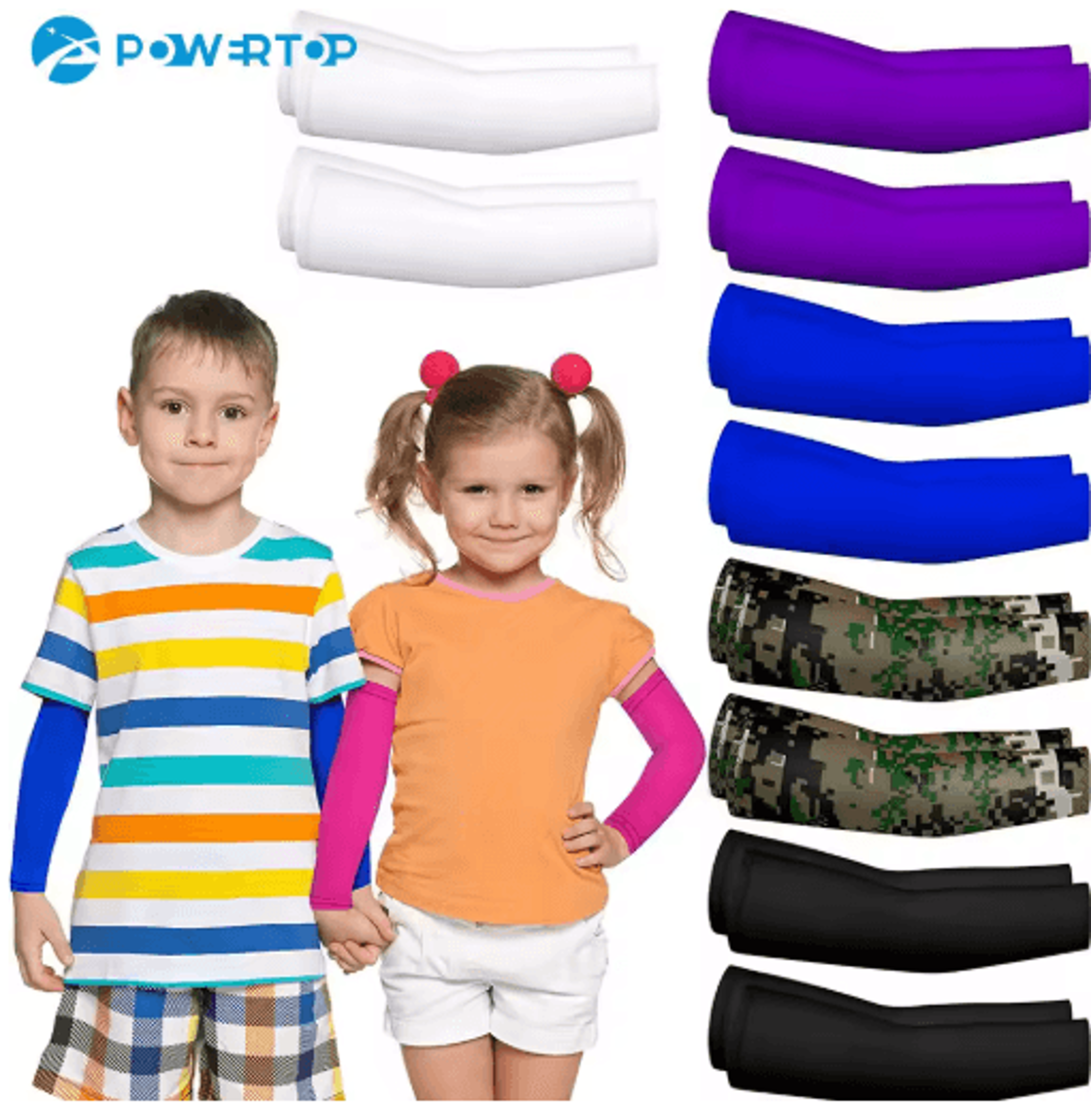 kids cooling arm sleeves, kids uv arm sleeves, youth arm sleeves, sun protection arm sleeves, sports arm sleeves