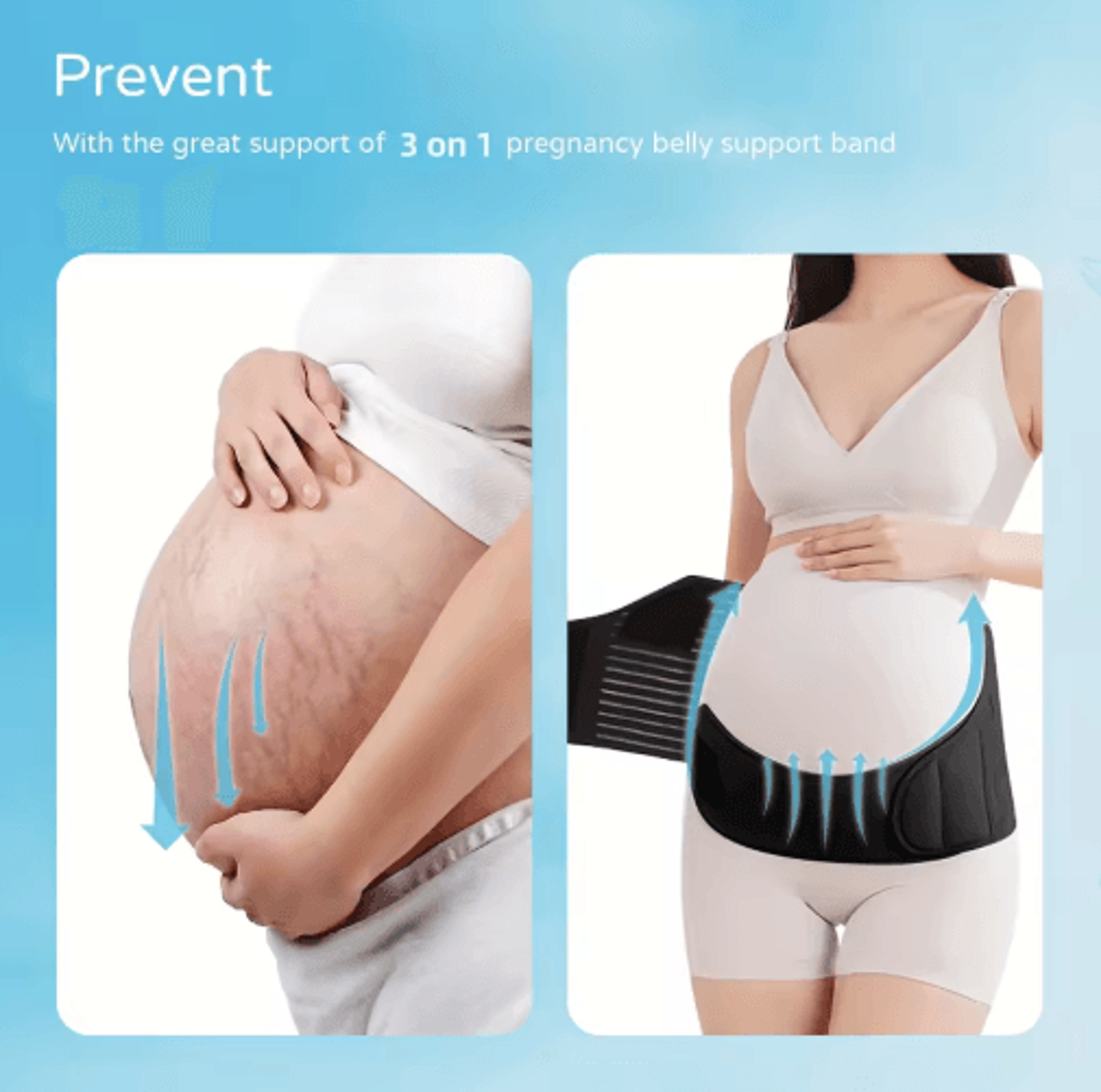 adjustable maternity belly support band – pregnancy waist & back support belt for everyday comfort