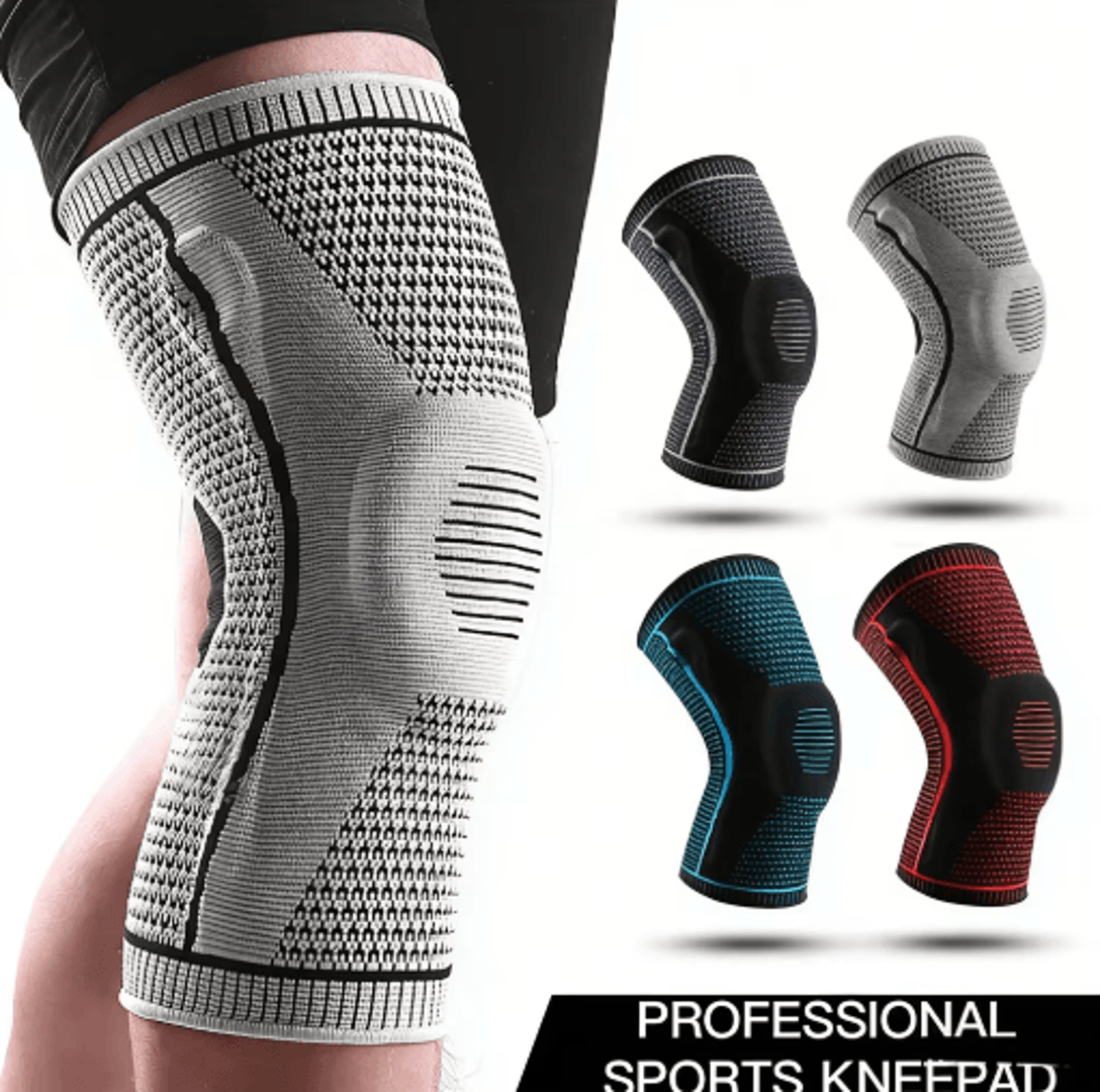 silicone patella knee strap – adjustable compression knee support for running & sports