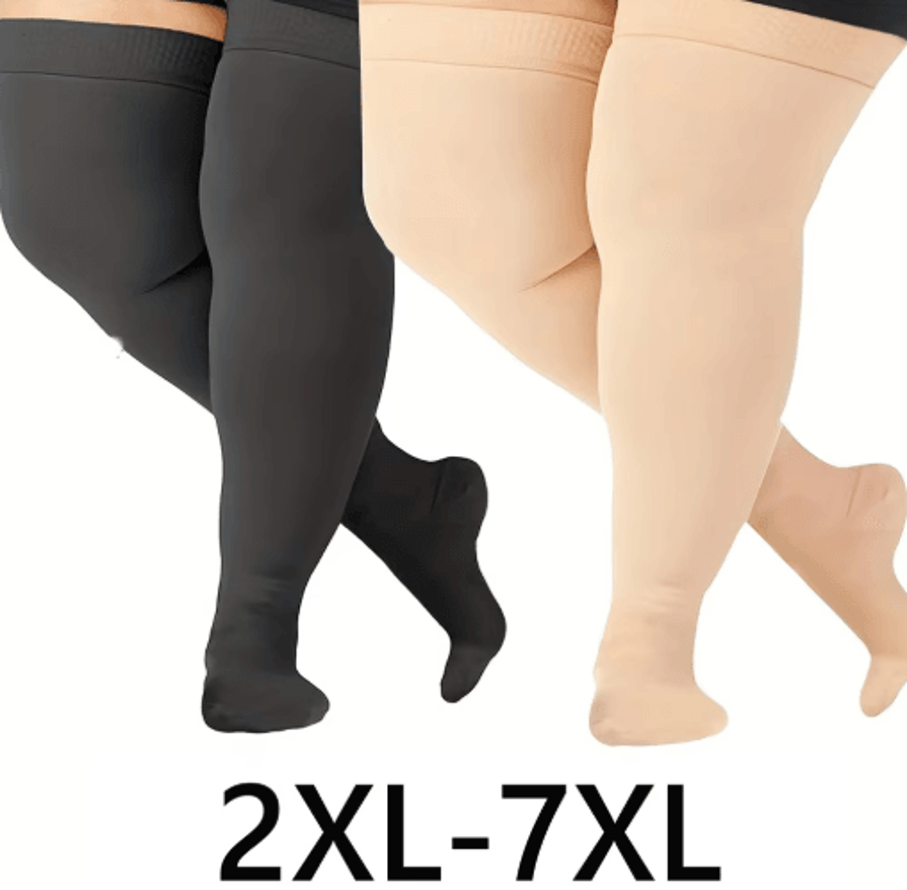 1 pair over-the-knee compression stockings – full-length thigh-high support socks for men & women