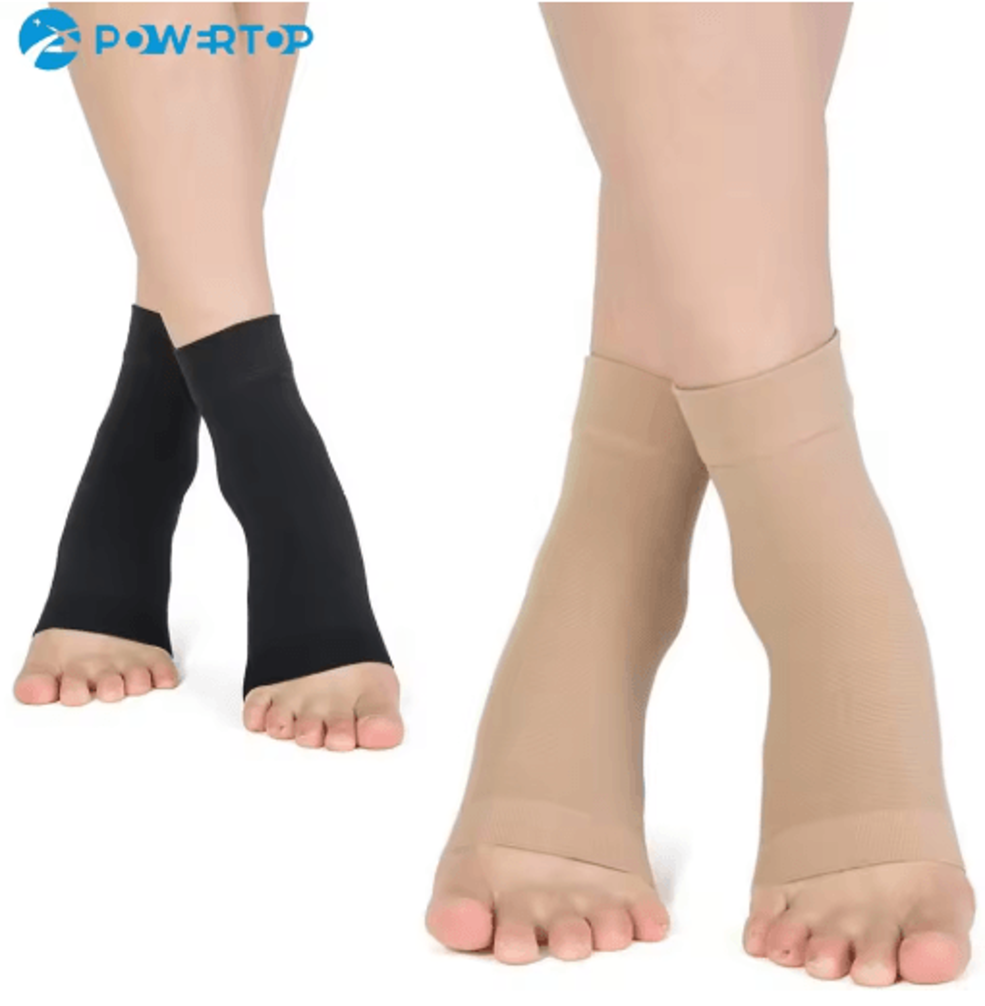 1 pair 30–40 mmhg compression ankle socks – plantar support sleeves for men & women