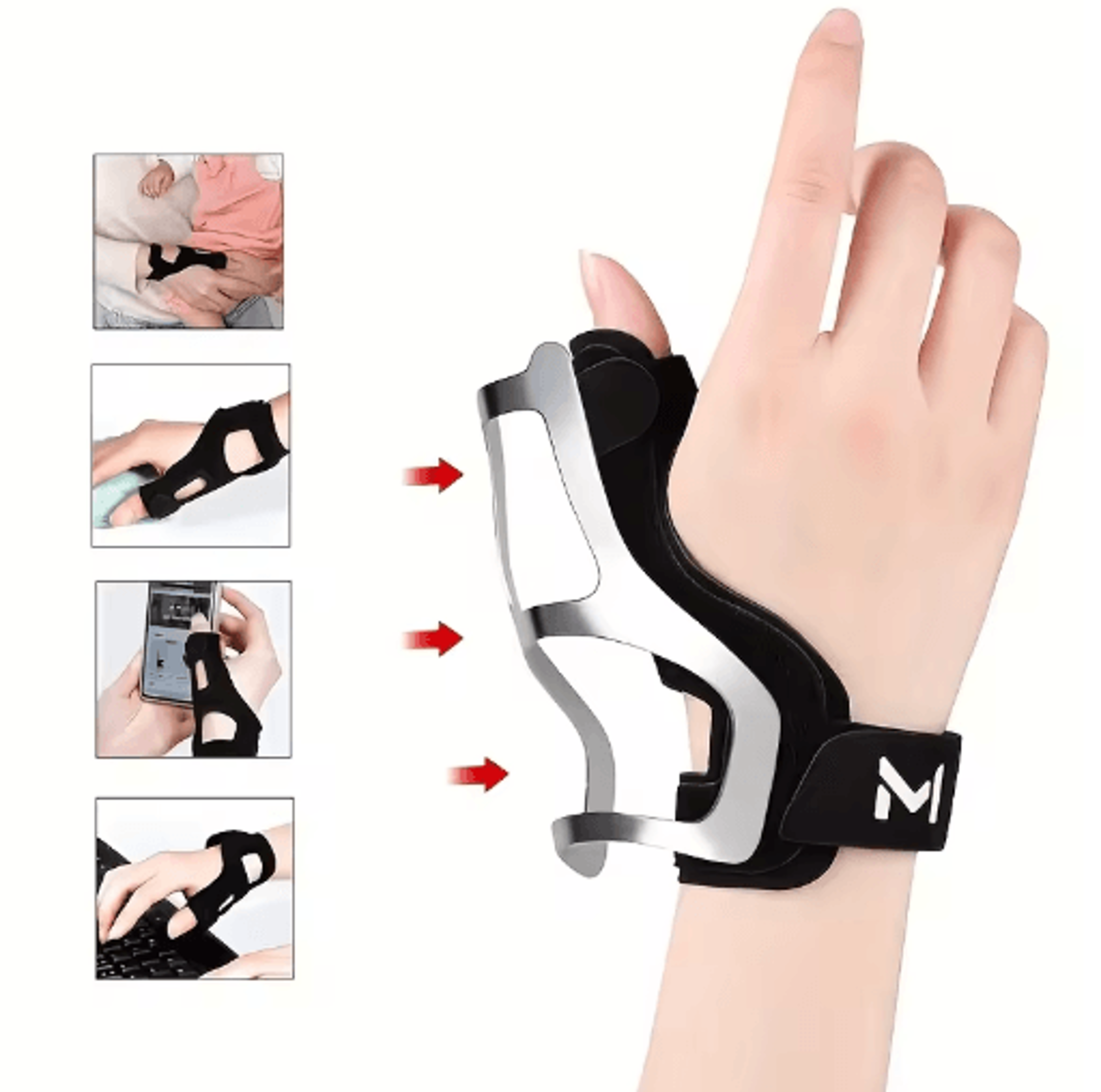 adjustable thumb support brace – breathable thumb stabilizer for left & right hand