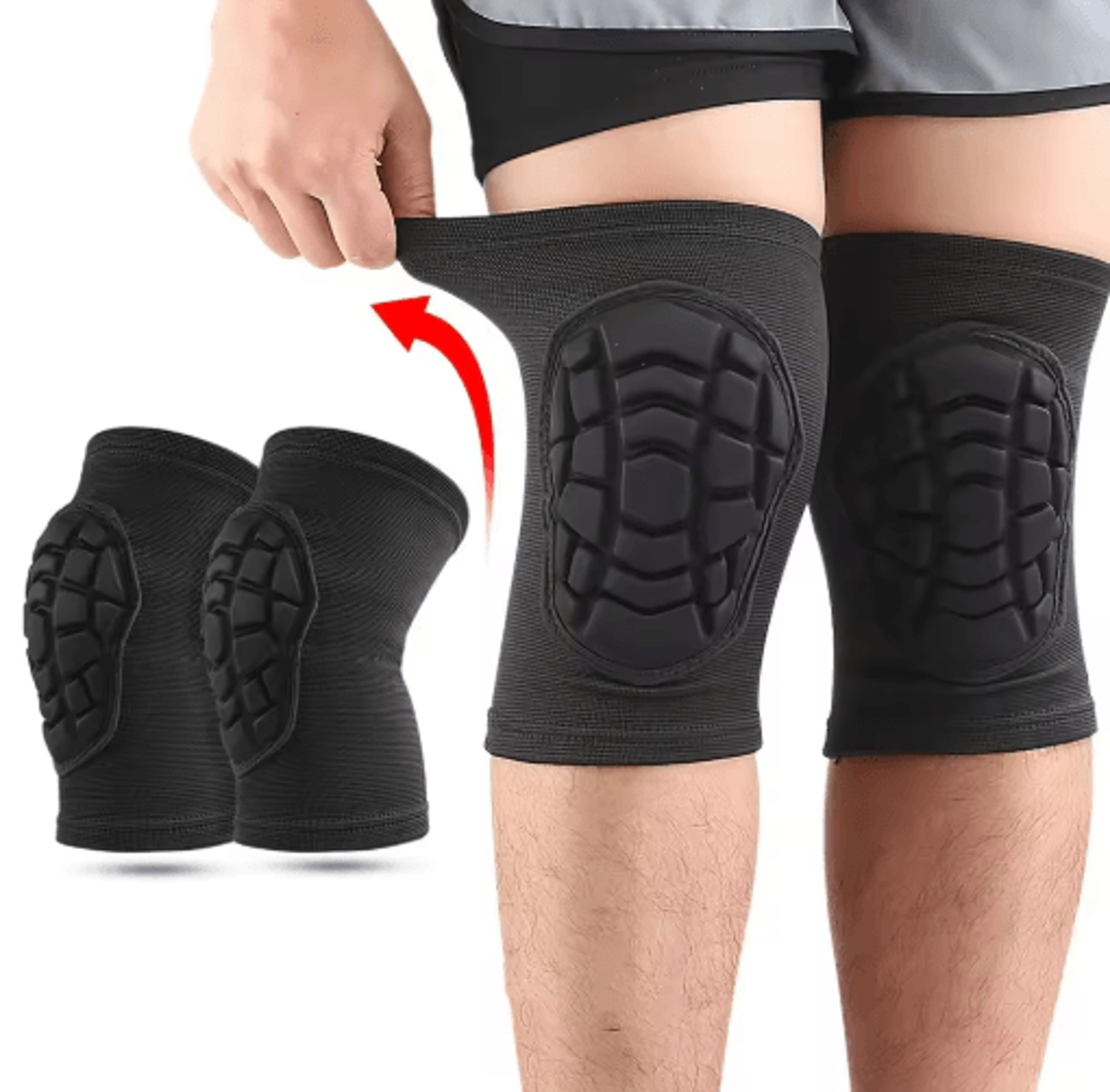 1 pair sports compression knee sleeves – protective knee pads for youth & adults