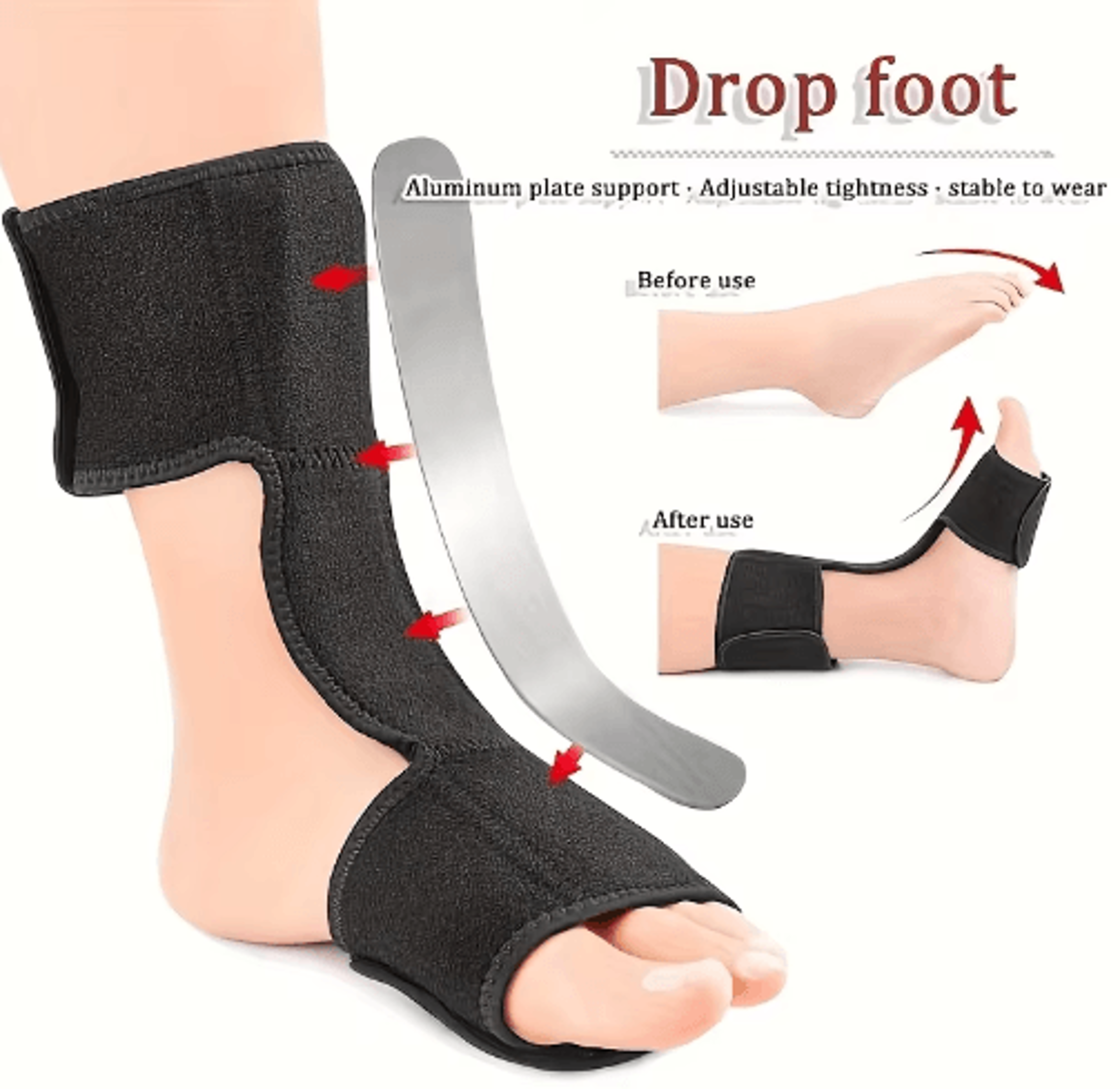adjustable night foot splint – ankle & foot support brace for comfortable overnight positioning