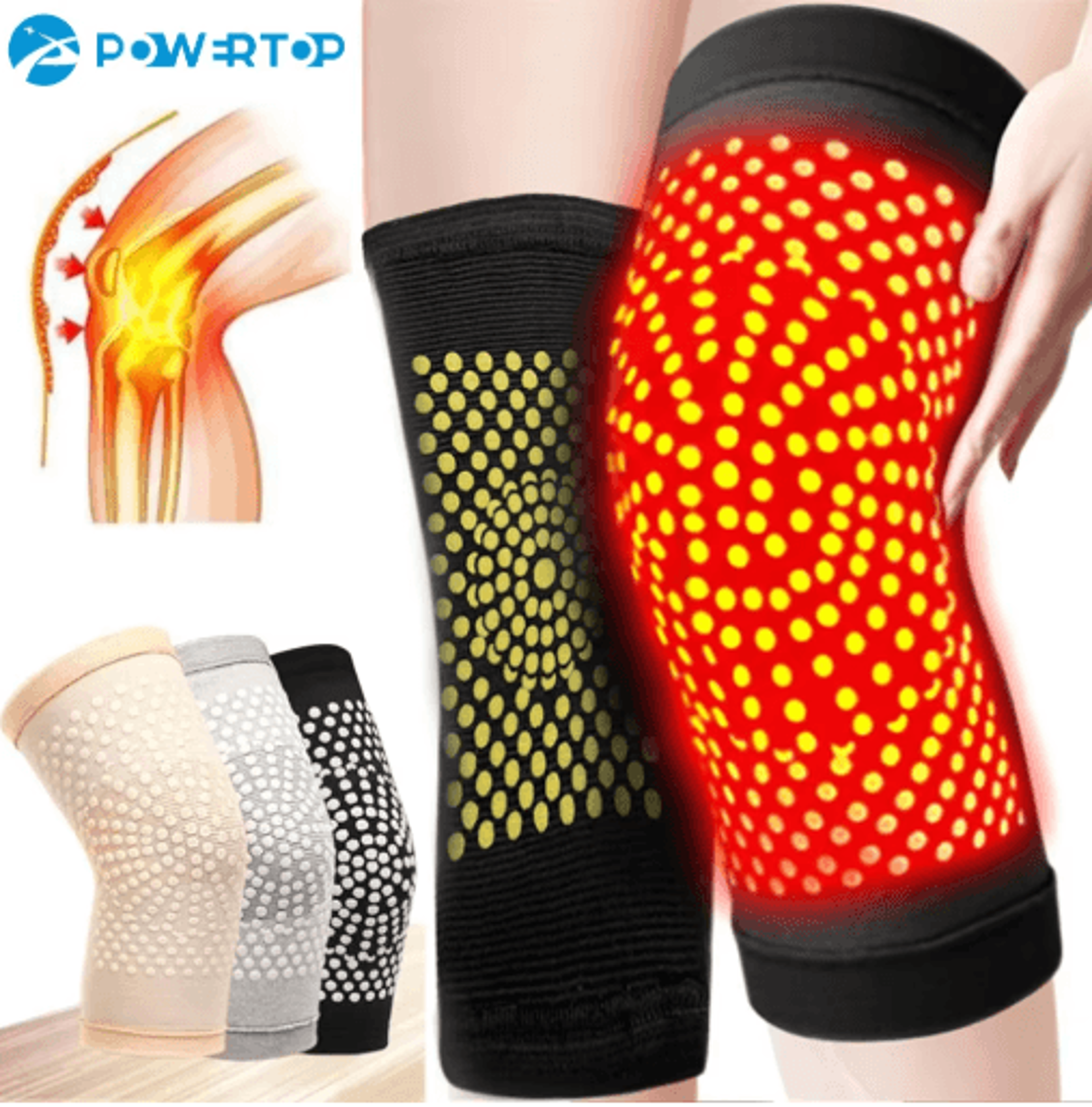 thermal knee pads, knee support braces, compression knee sleeves, adjustable knee braces, warm knee support