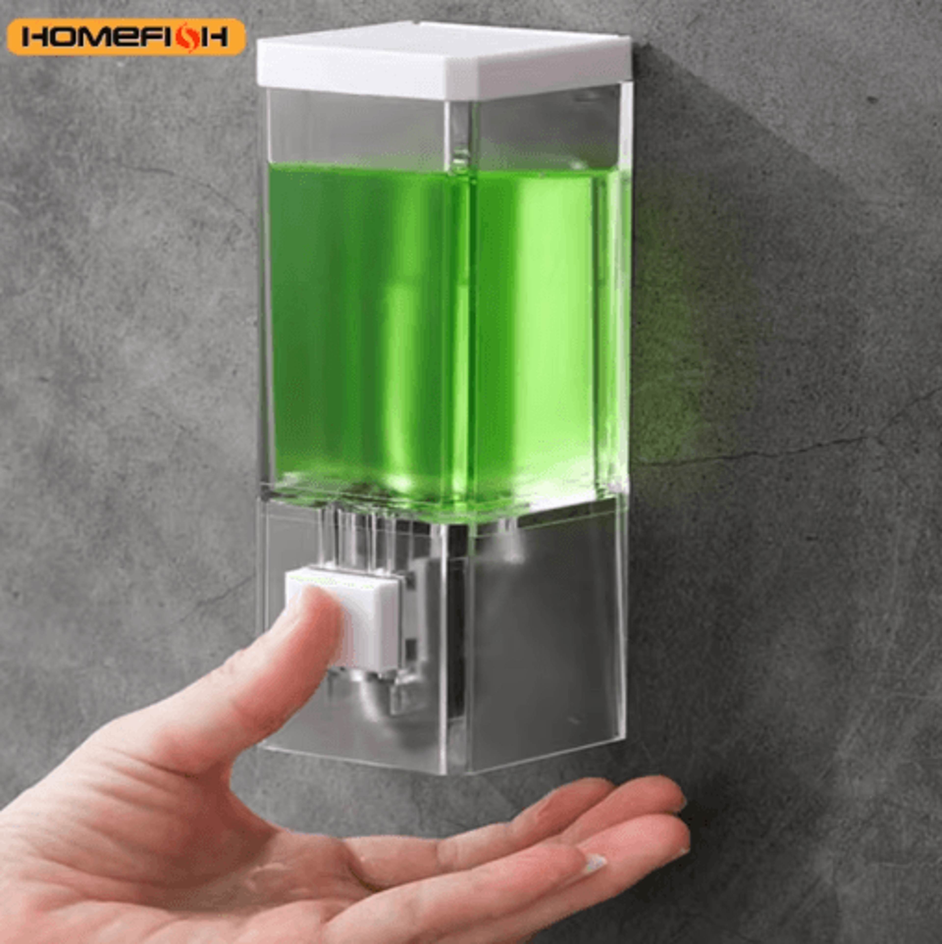 wall-mounted soap dispenser, manual soap dispenser, transparent soap dispenser, refillable soap dispenser, bathroom soap