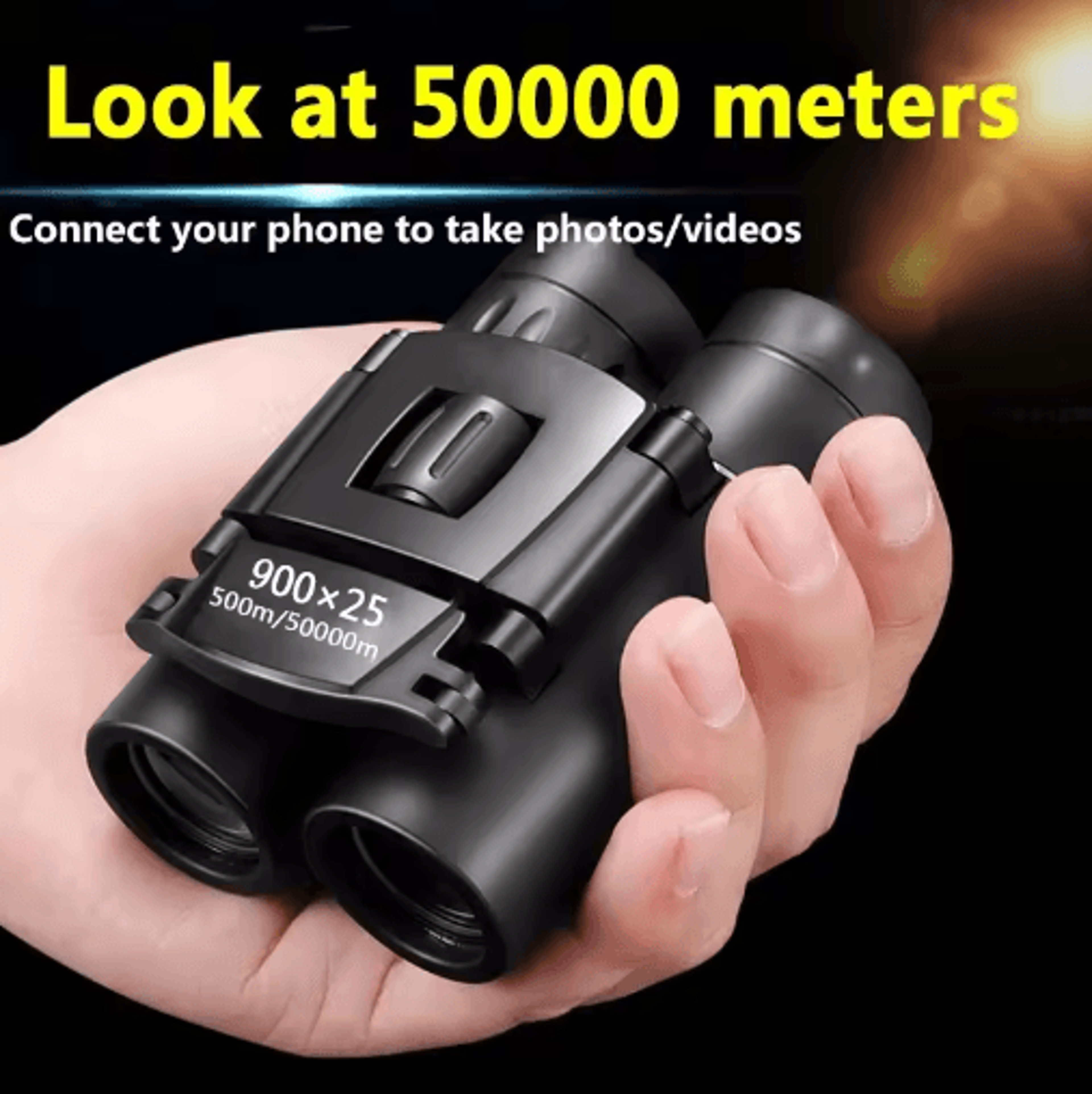 hd portable binoculars with bak4 prism – folding long-range binoculars for outdoor adventures