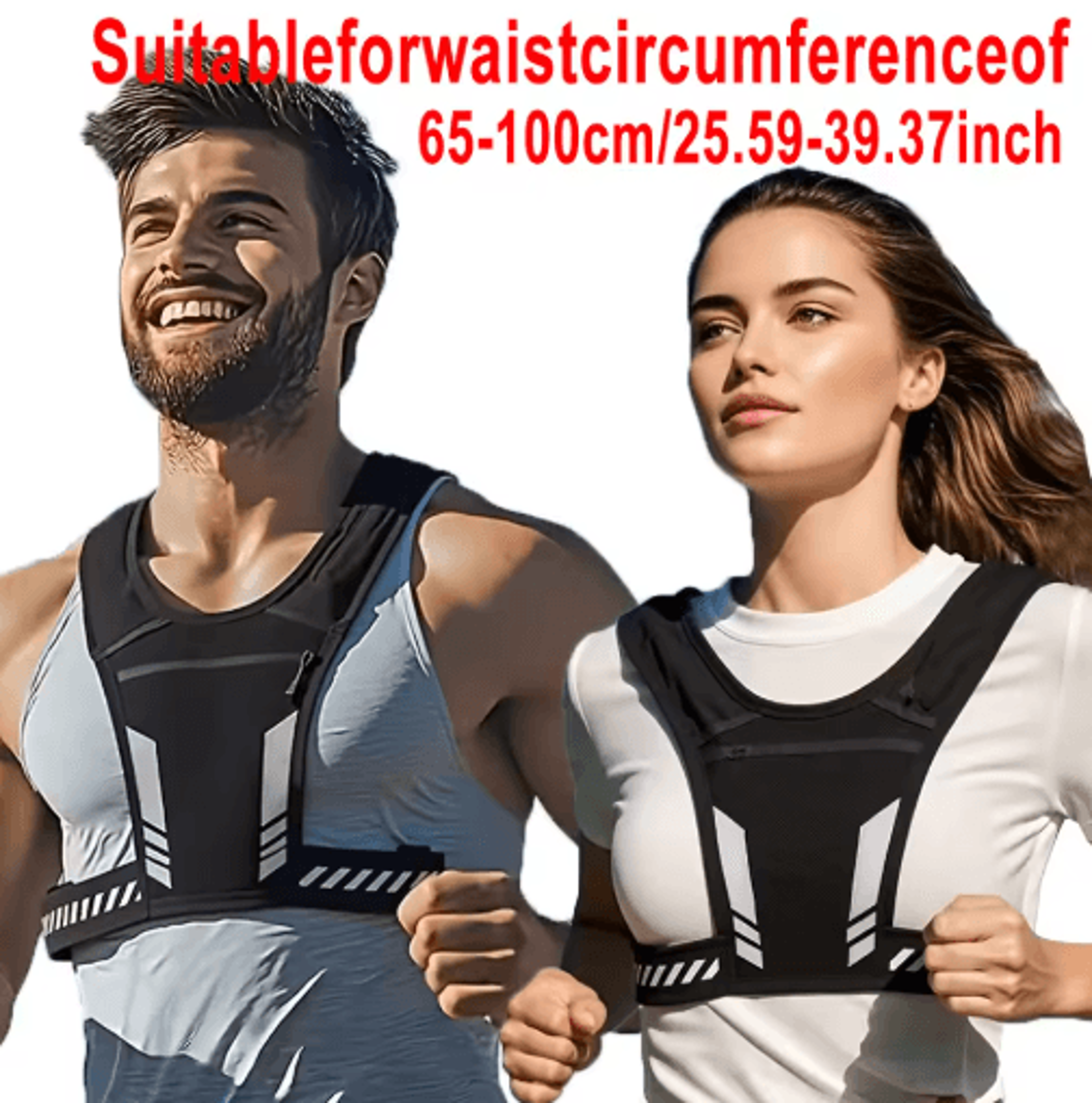 adjustable weighted training vest – breathable fitness vest with reflective strips