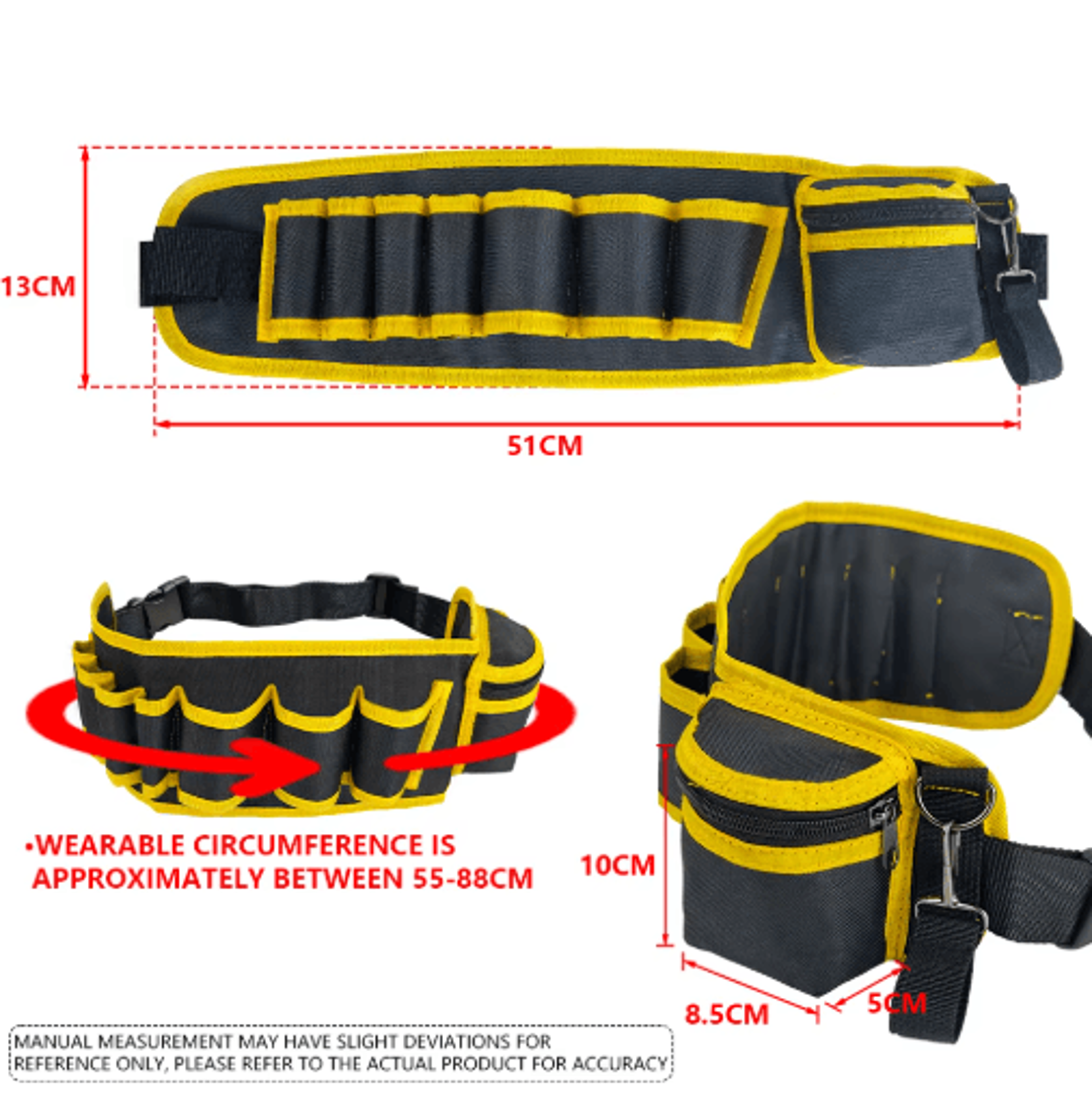 waterproof electrician tool belt pouch – oxford cloth waist tool organizer
