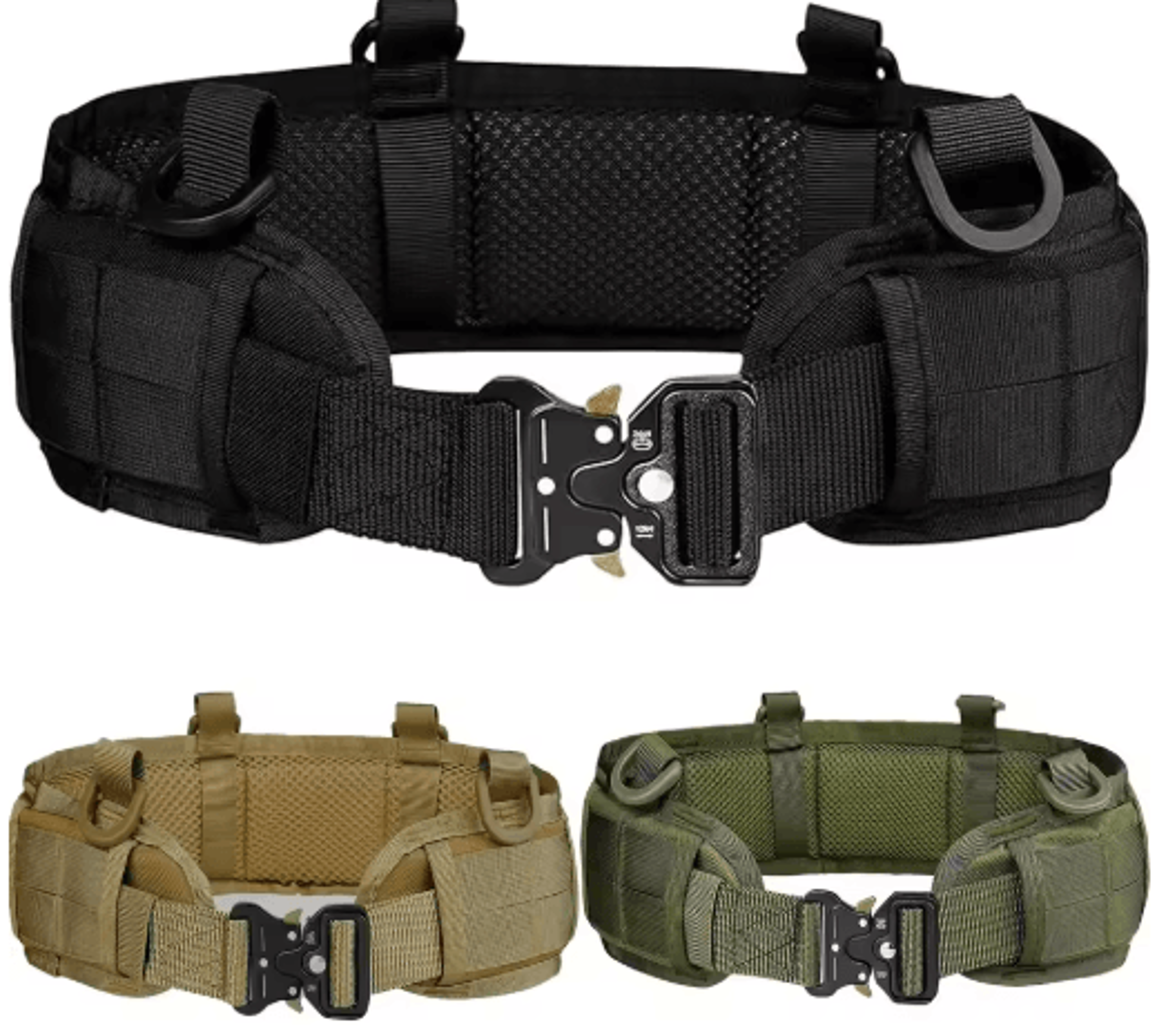 adjustable padded utility waist belt – breathable quick-release belt for outdoor activities