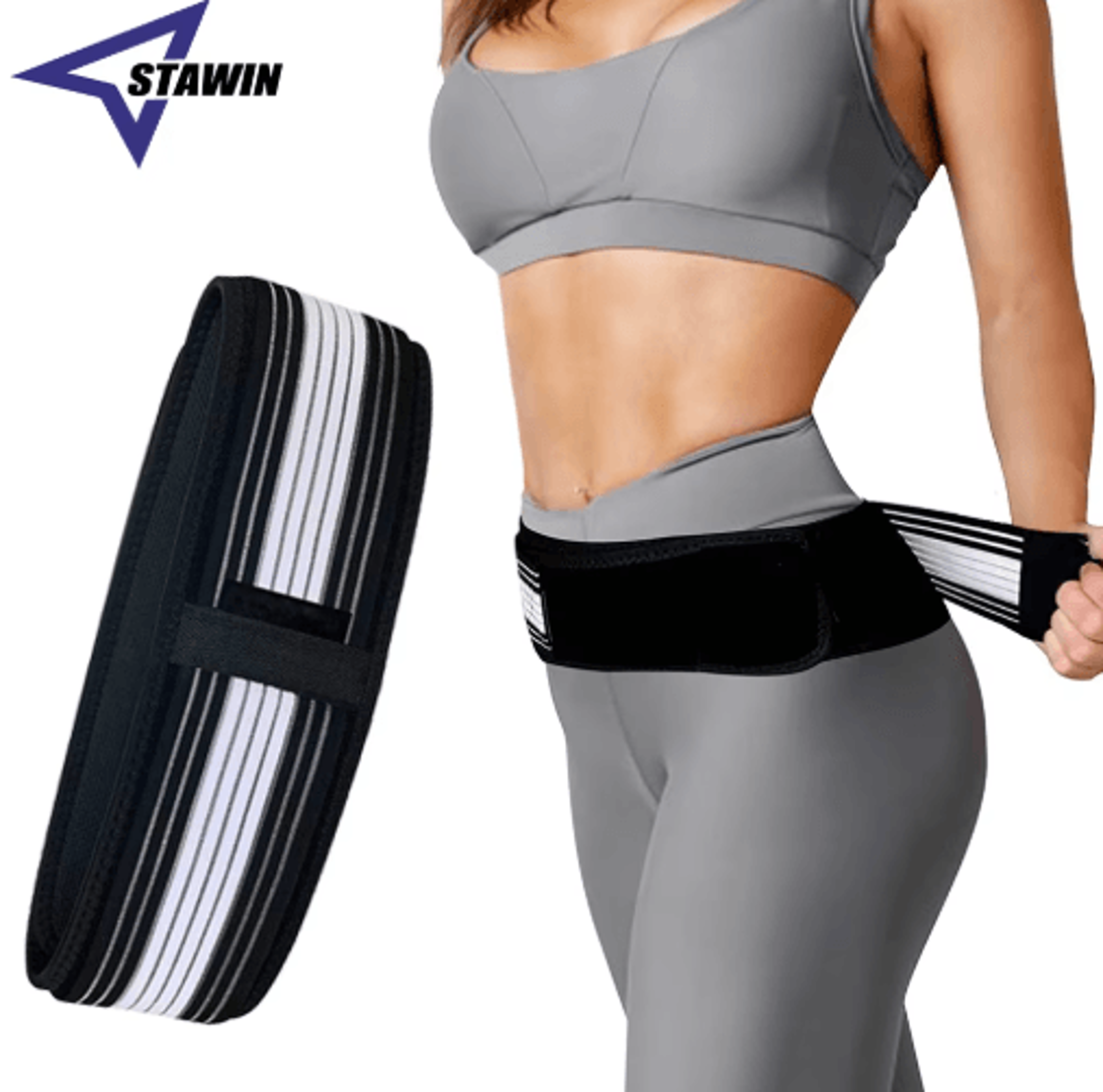 adjustable si joint & pelvic support belt – comfortable hip and lower back stabilizing brace