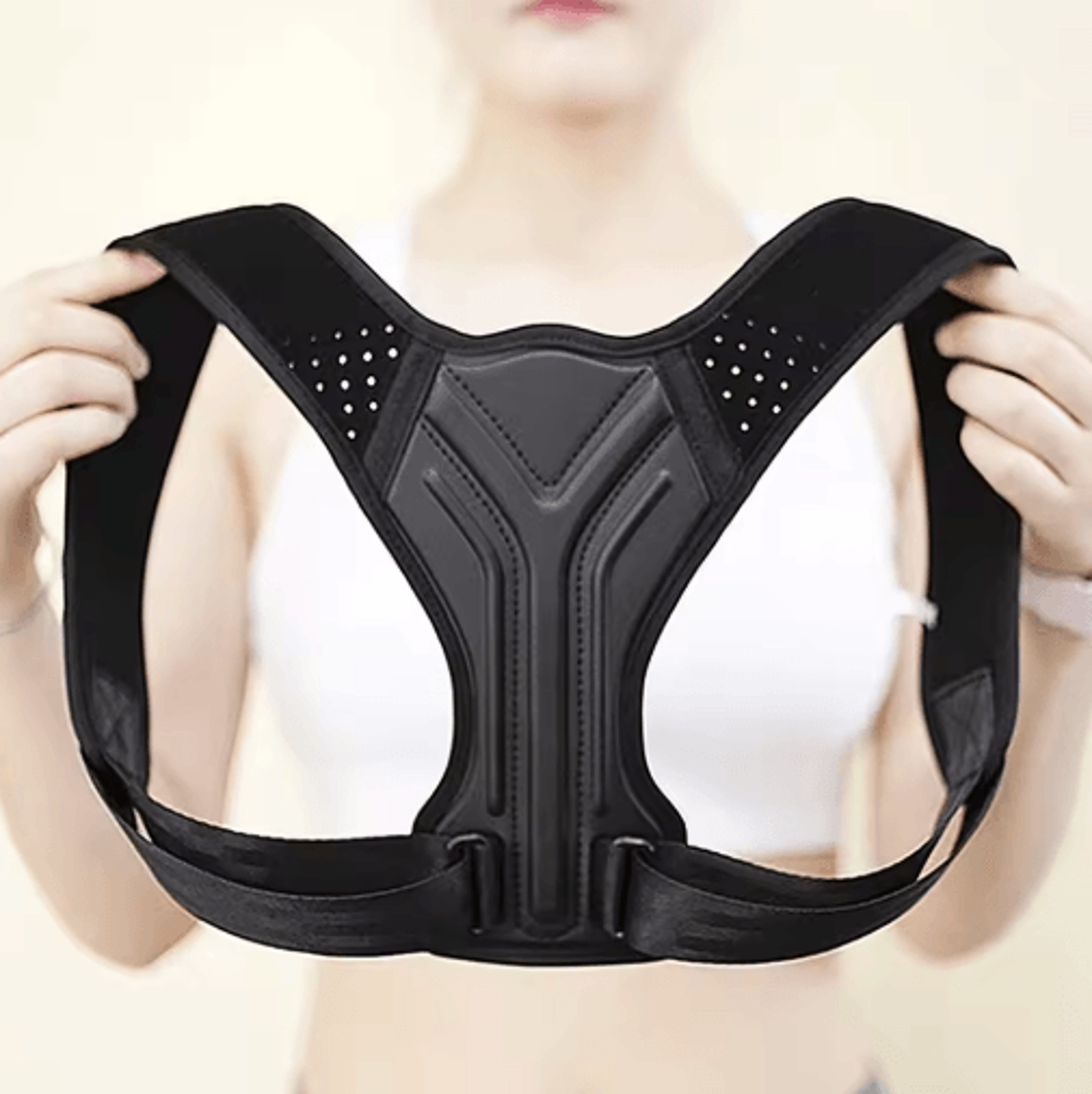 adjustable back posture support brace – ergonomic clavicle & upper back training belt