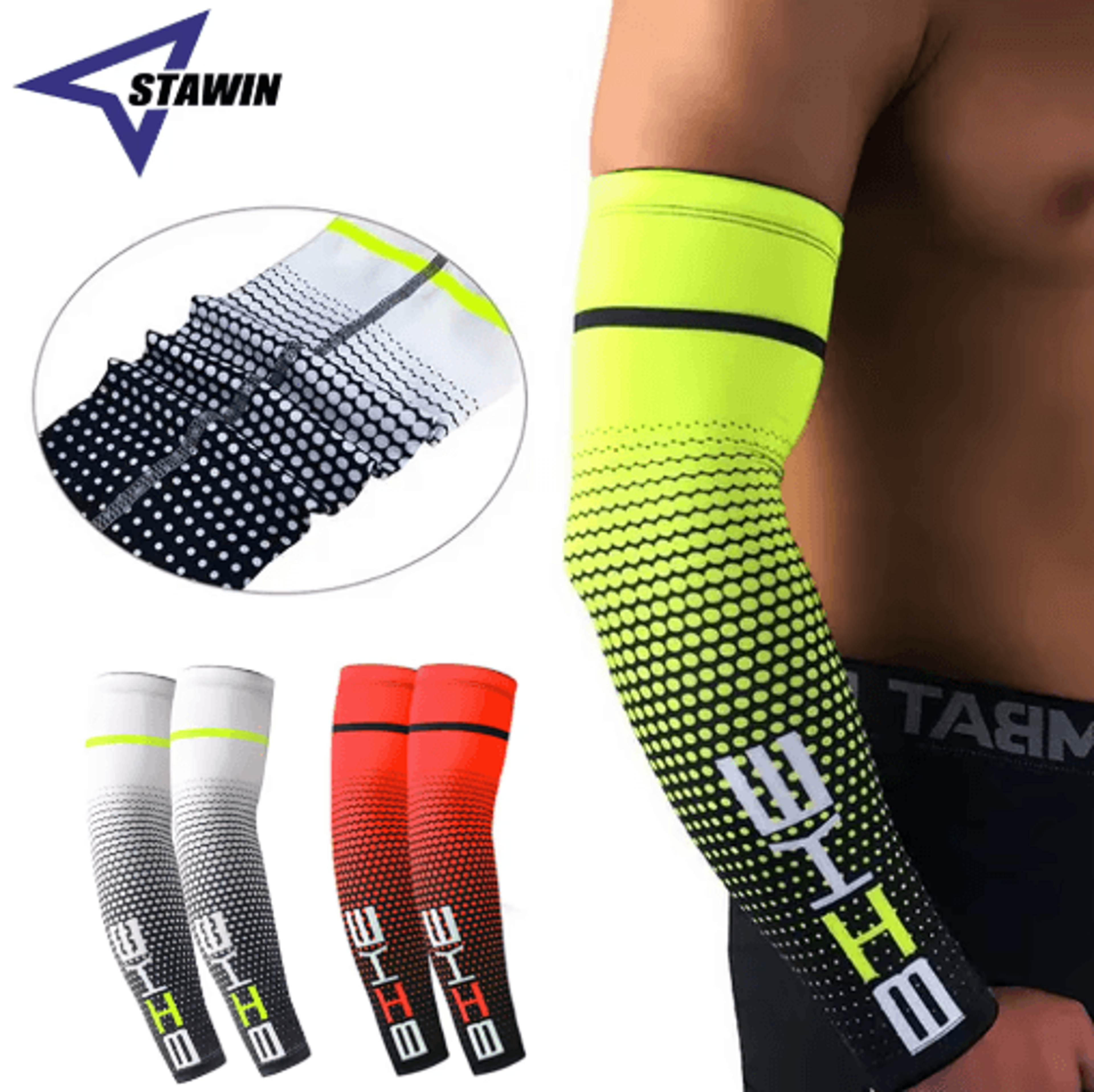 cooling uv protection arm sleeves – elastic sun cover sleeves for cycling, running & outdoor sports