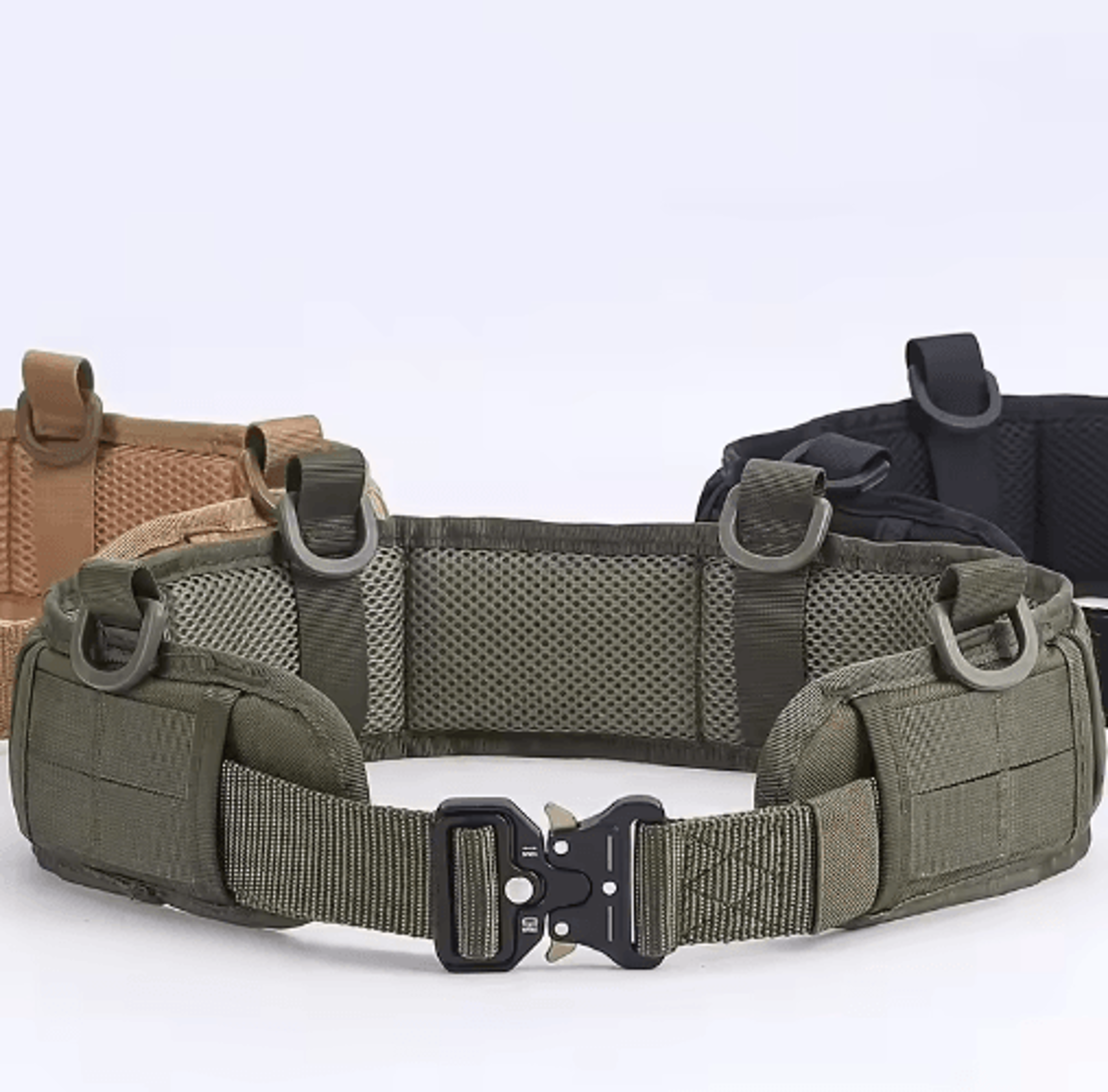 ultra-breathable tactical nylon waist belt – quick-adjust edc utility belt for outdoor adventures