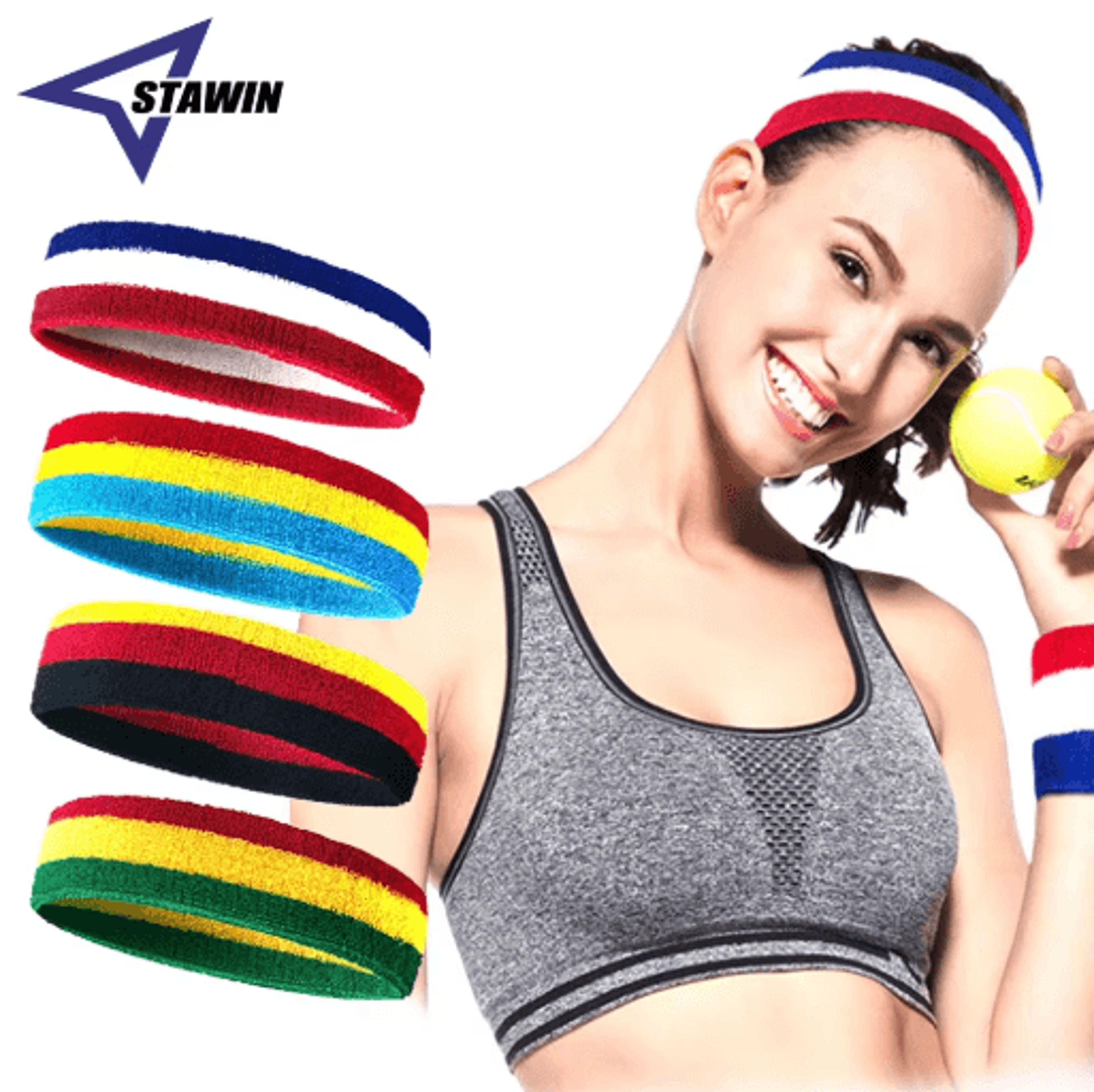 outdoor sports headband – elastic sweatband hair wrap for running, cycling, yoga & fitness