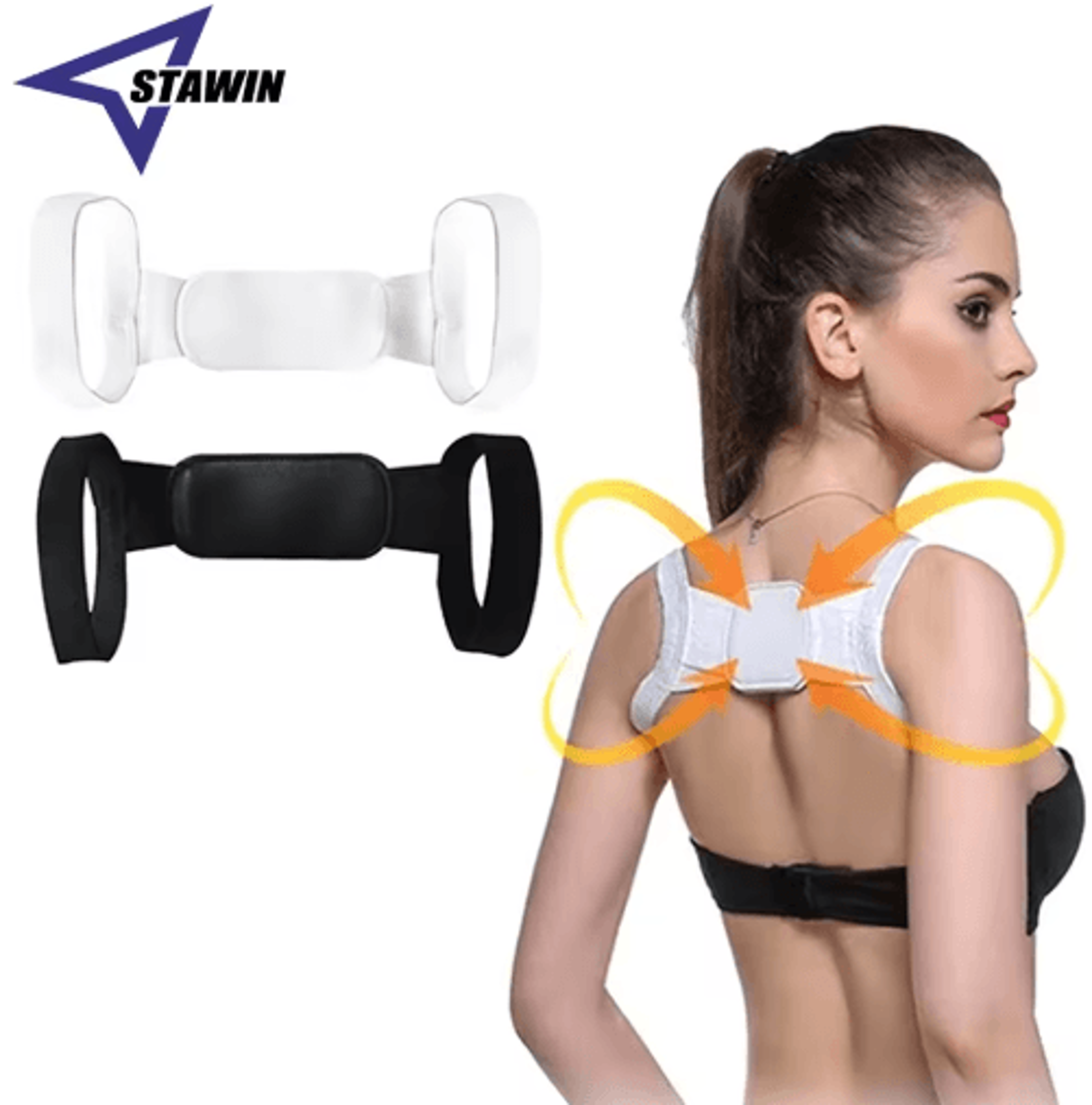 adjustable back & shoulder posture support brace – spine alignment belt for adults & children (s–xxl)