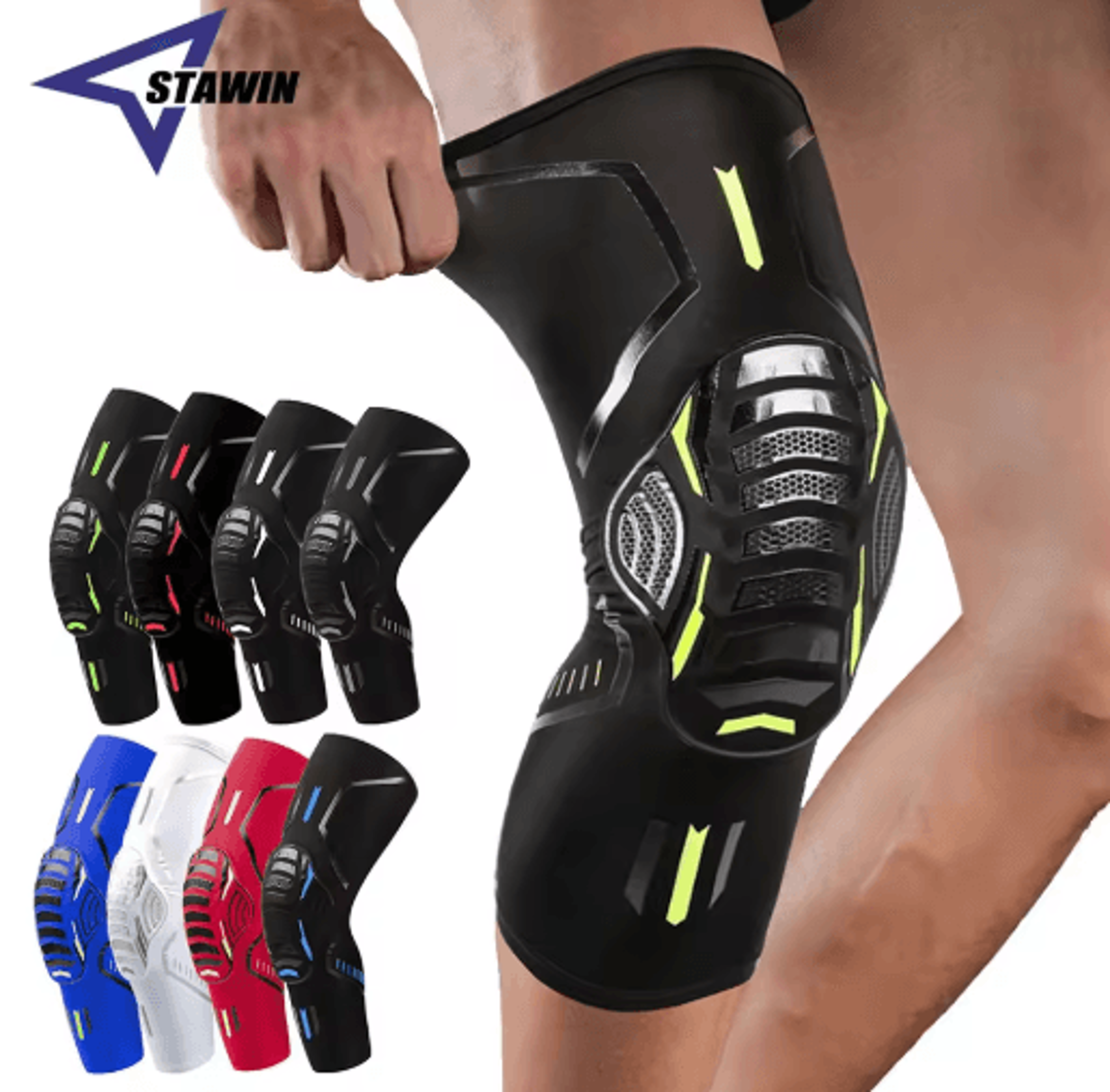 sports compression knee sleeve – shock-absorbing knee support for running, fitness & everyday activities