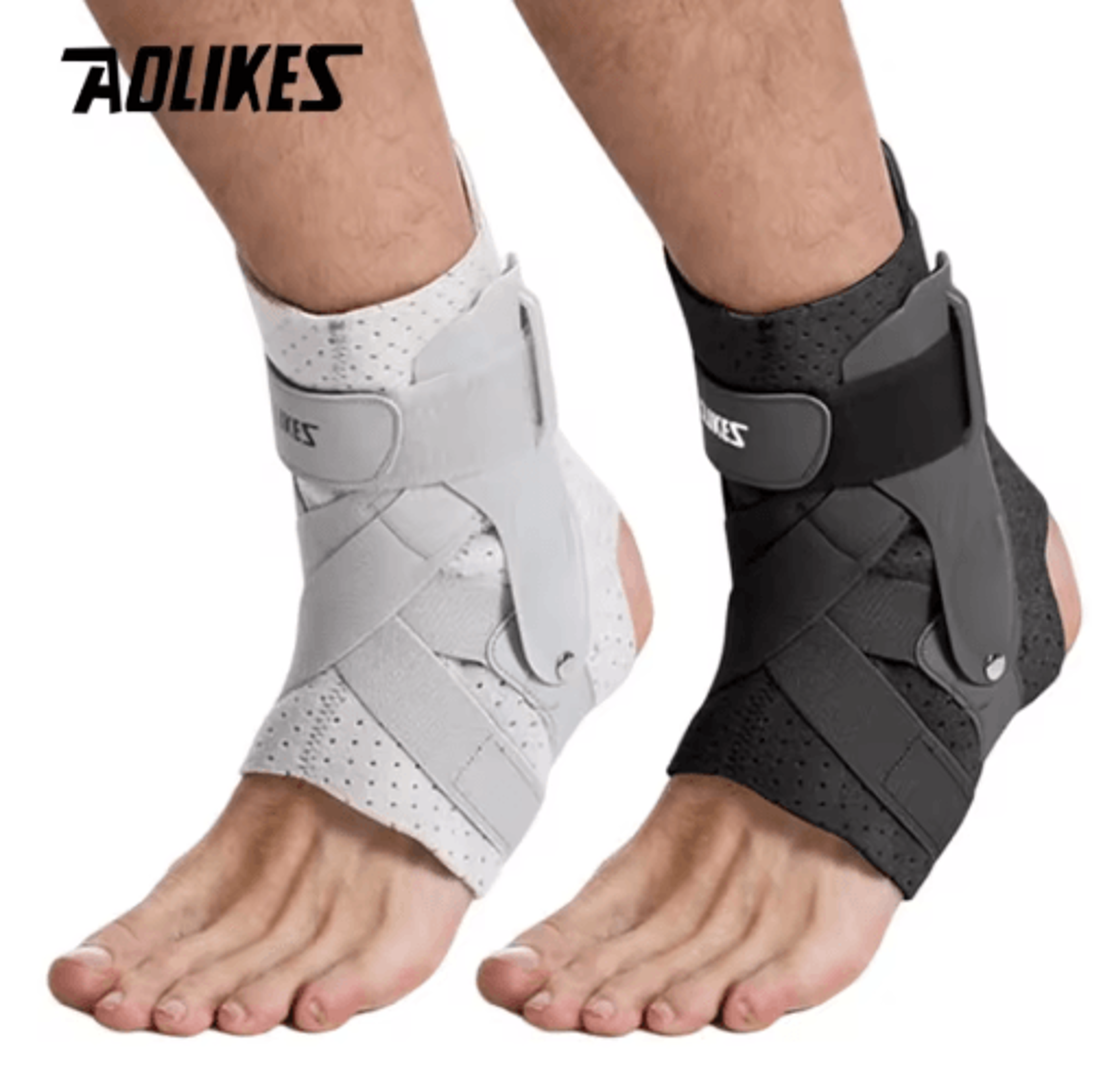 aolikes sports ankle compression sleeve – breathable ankle support for basketball, running & everyday activities