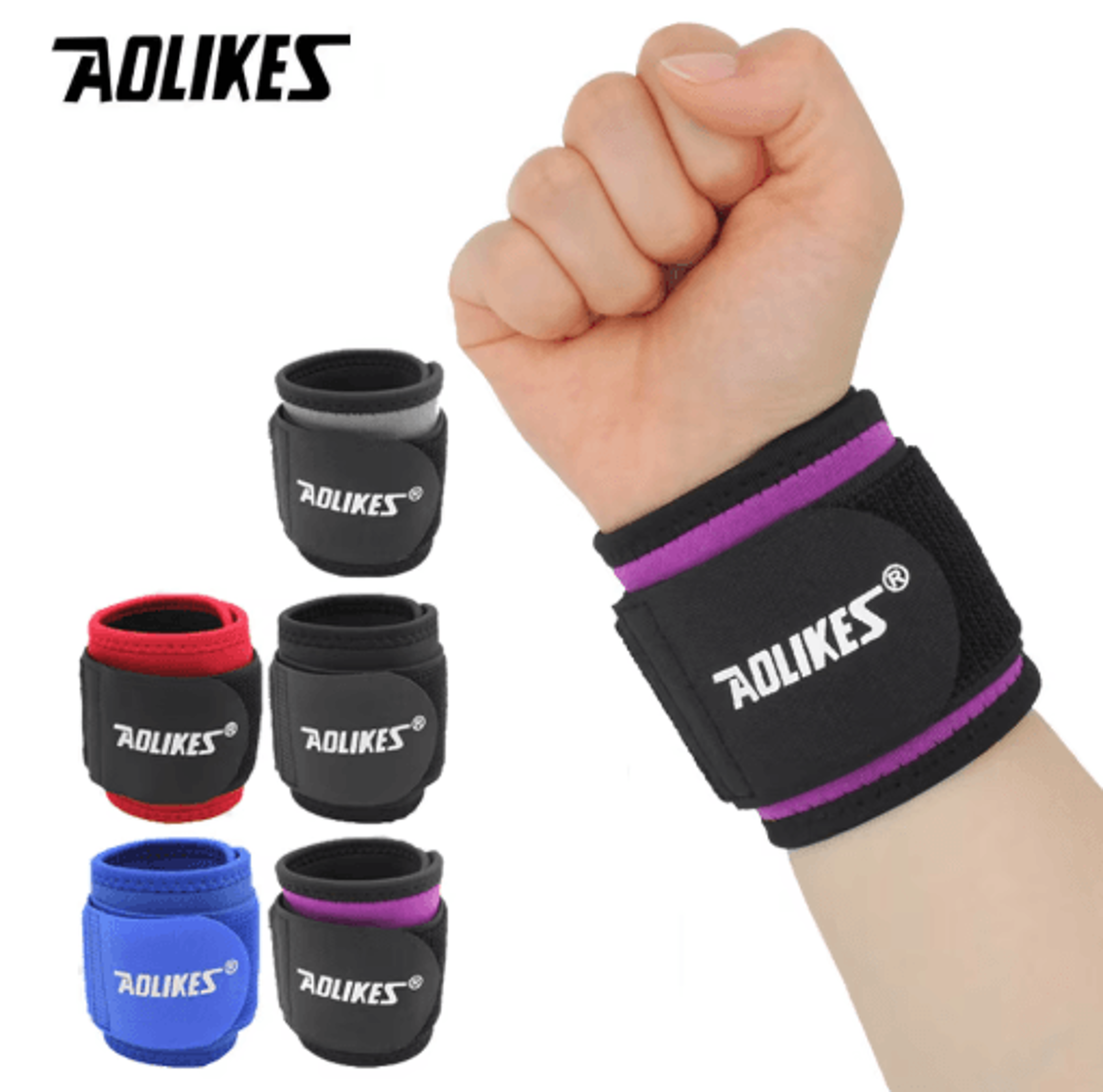 aolikes adjustable wrist support brace – breathable wrist wrap for gym, sports & everyday activities