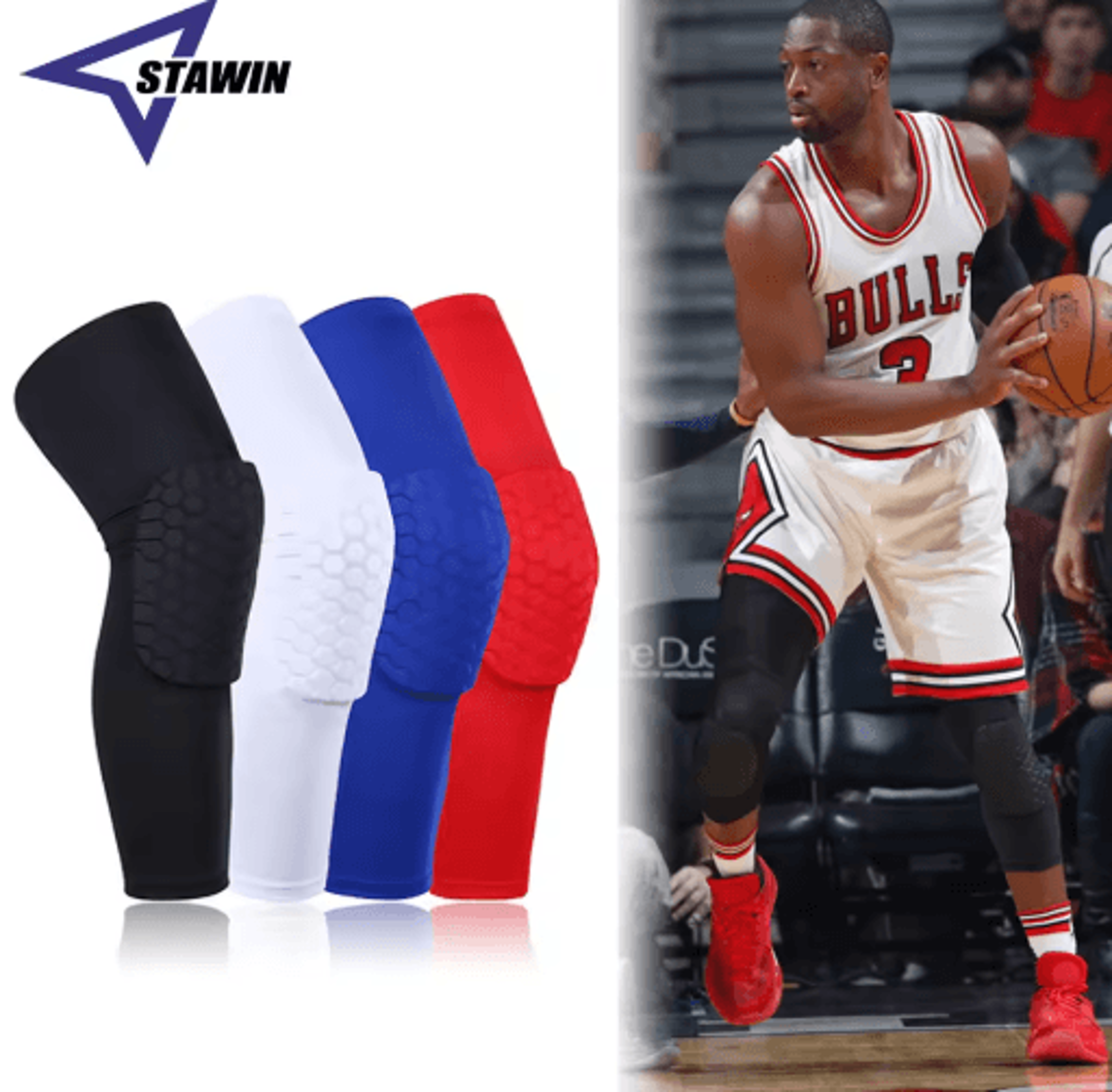 long compression knee sleeve – breathable leg support for basketball, football, running & cycling