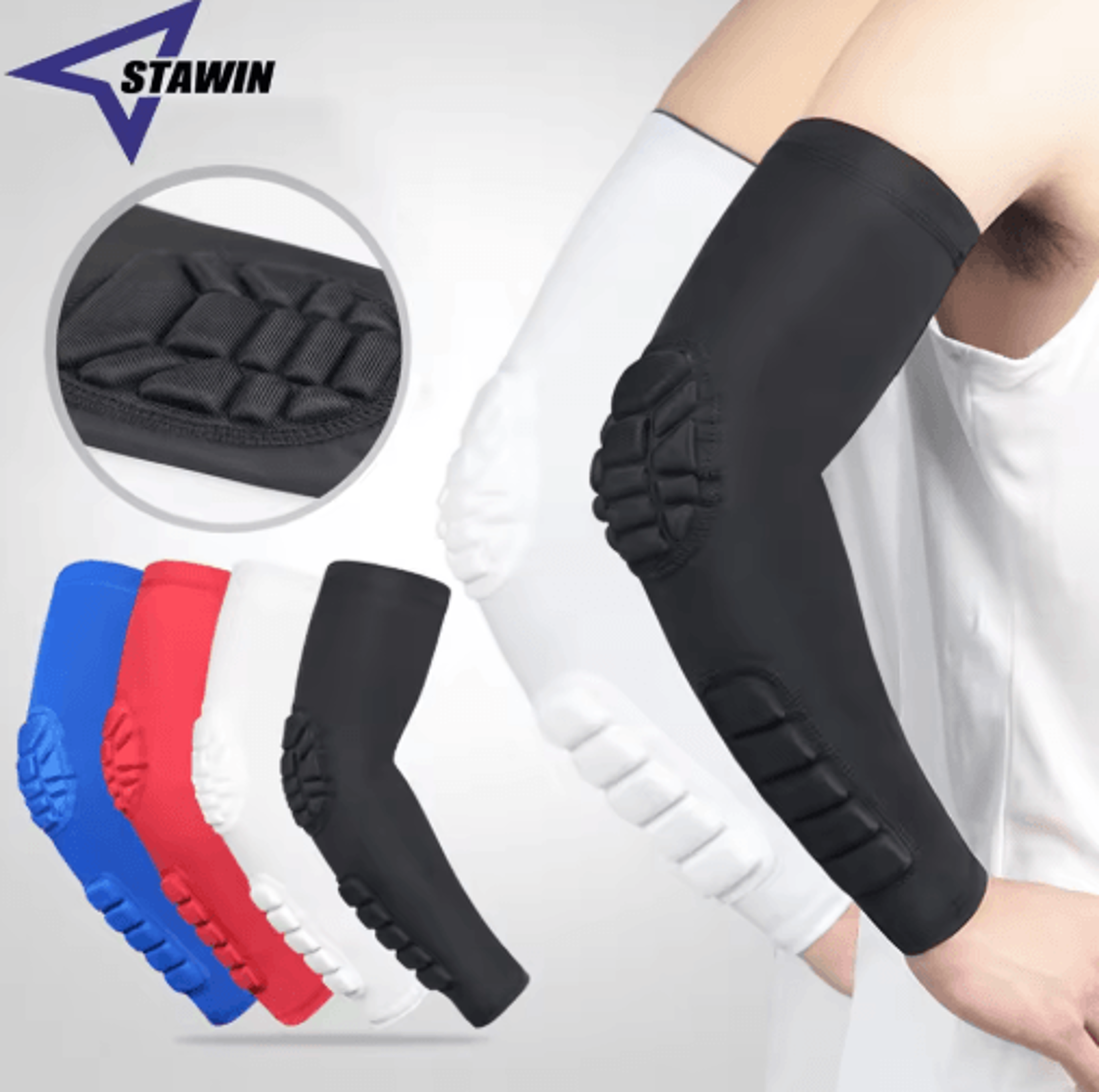 padded basketball shooter arm sleeve – youth & adult elbow and forearm support for team sports