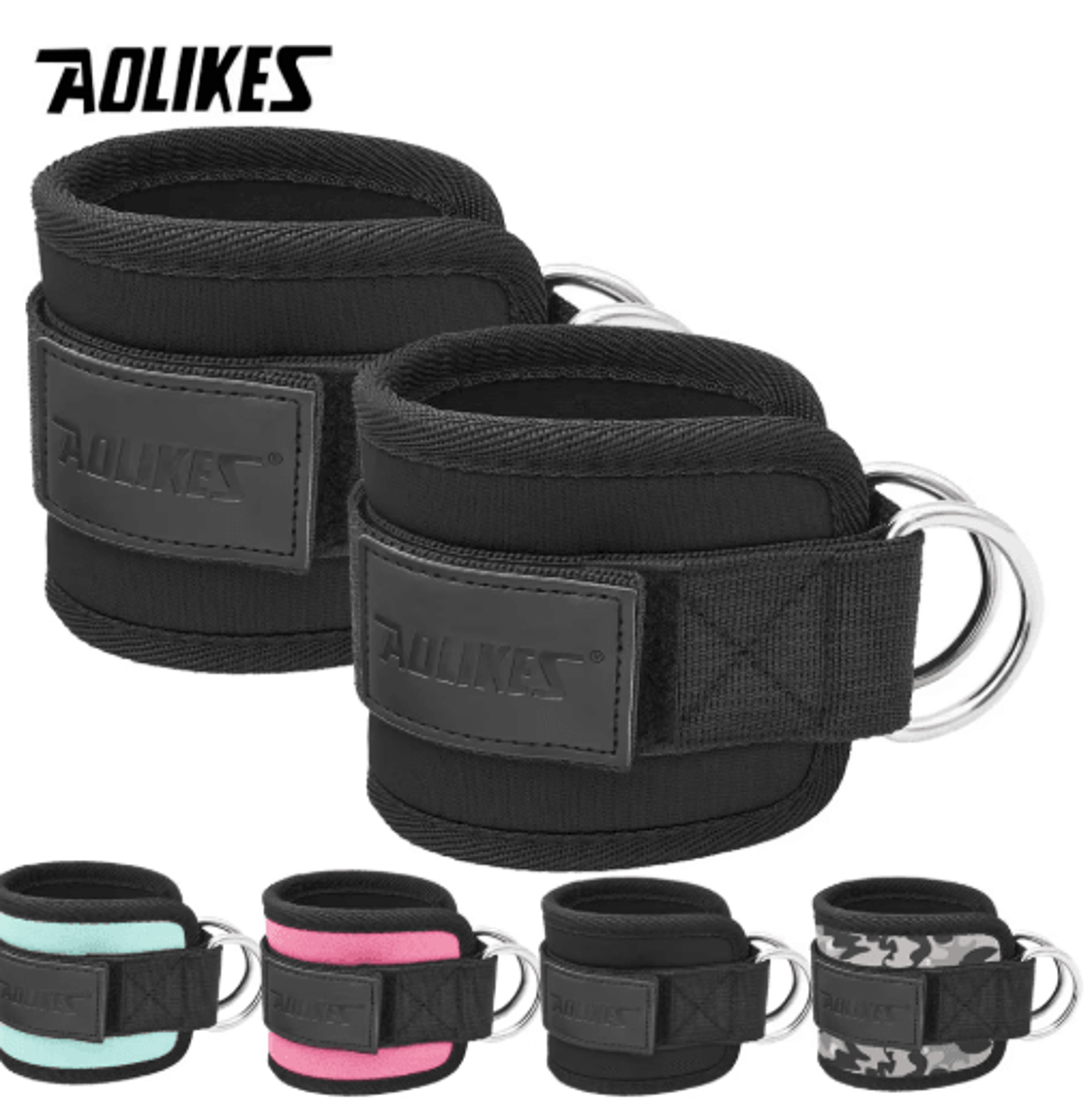 aolikes adjustable ankle wrist cuffs for cable machine glute kickbacks & leg workouts