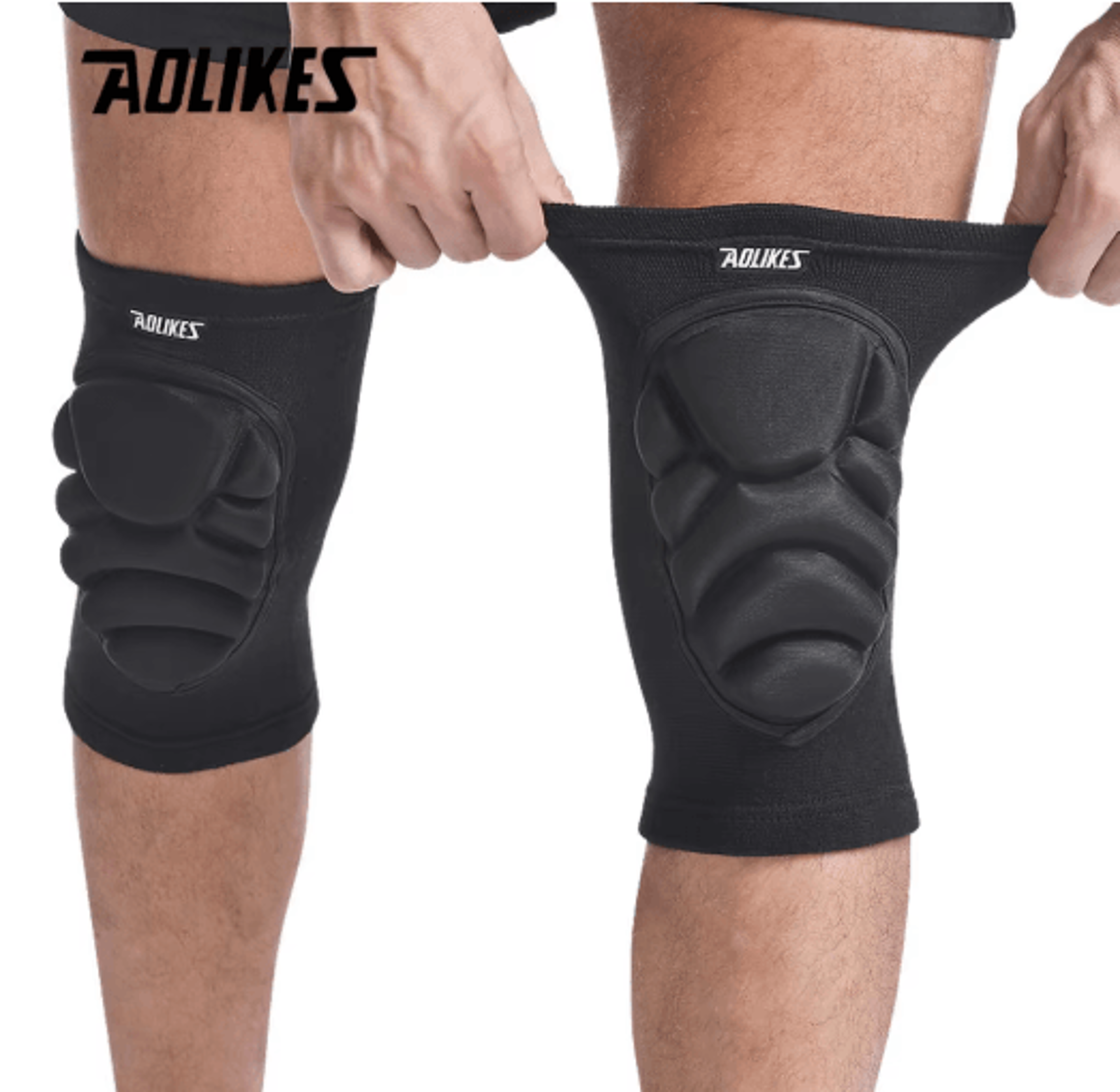 aolikes knee brace with side stabilizers & patella gel pads for running, cycling & joint support
