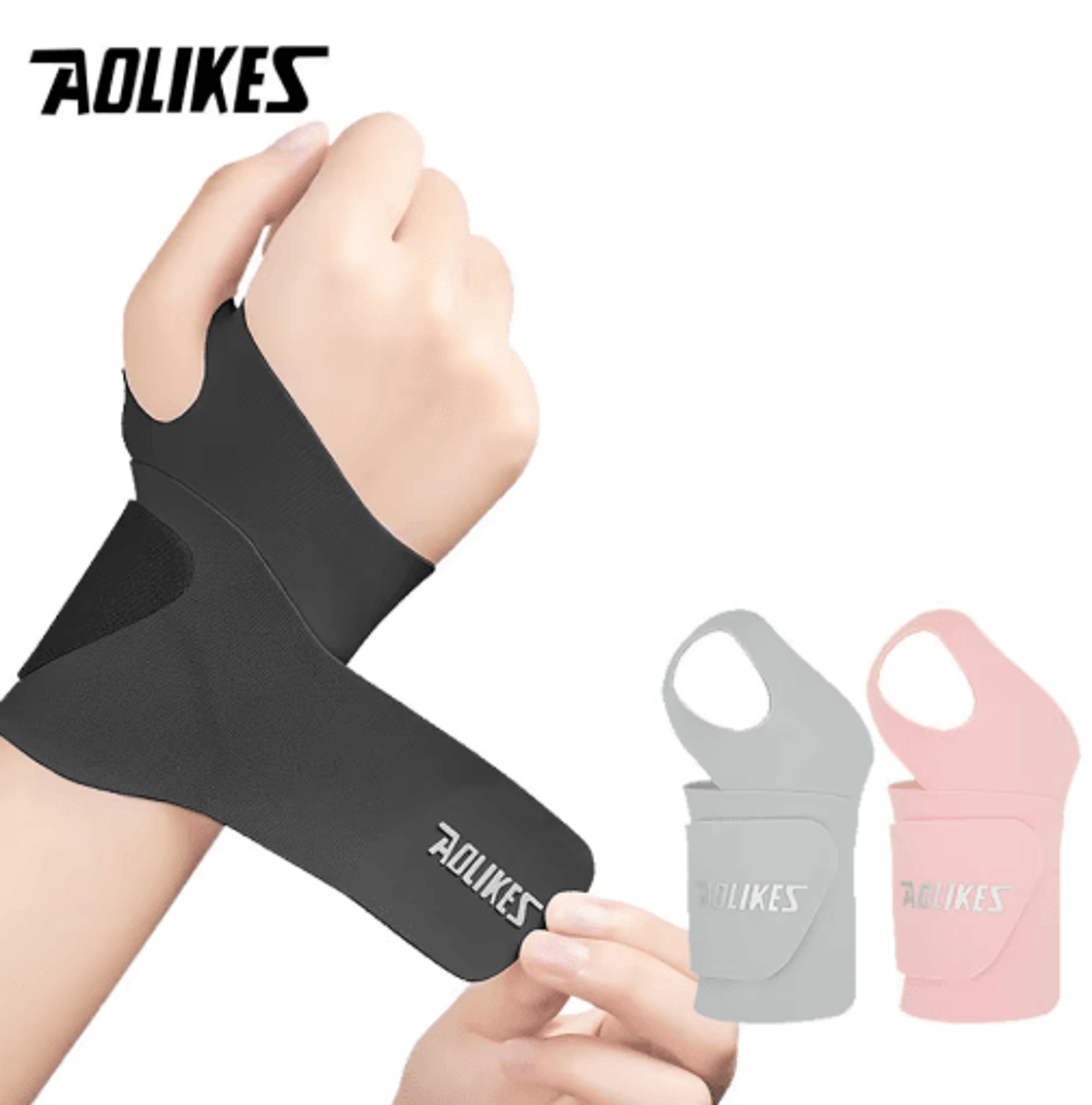 aolikes ultra-thin adjustable wrist brace for sports, gym & daily wrist support