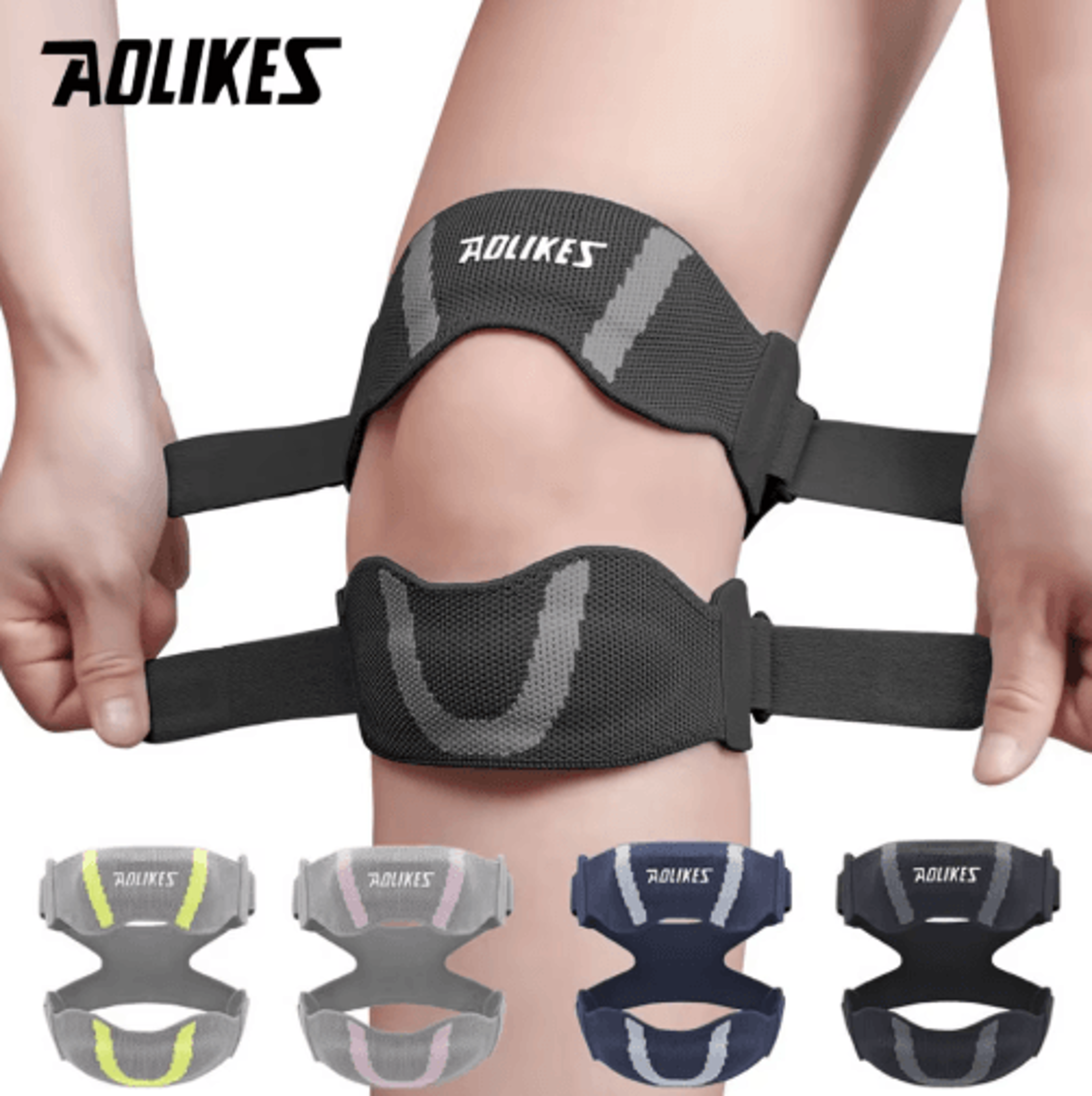 aolikes patella knee support strap – adjustable knee brace for basketball, running & patellar tendon support