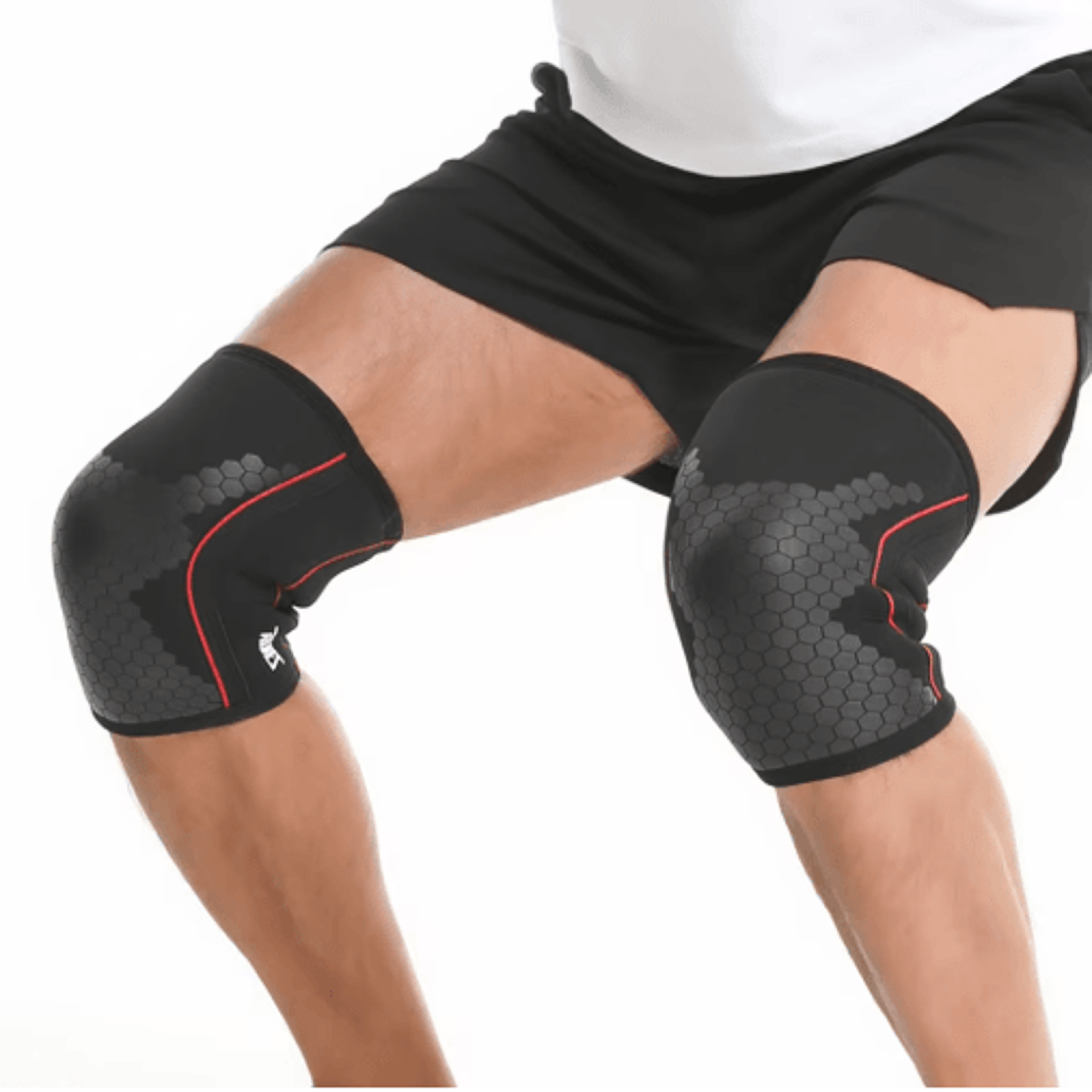 aolikes 7mm knee sleeves for weightlifting – pair of powerlifting knee support wraps for squats