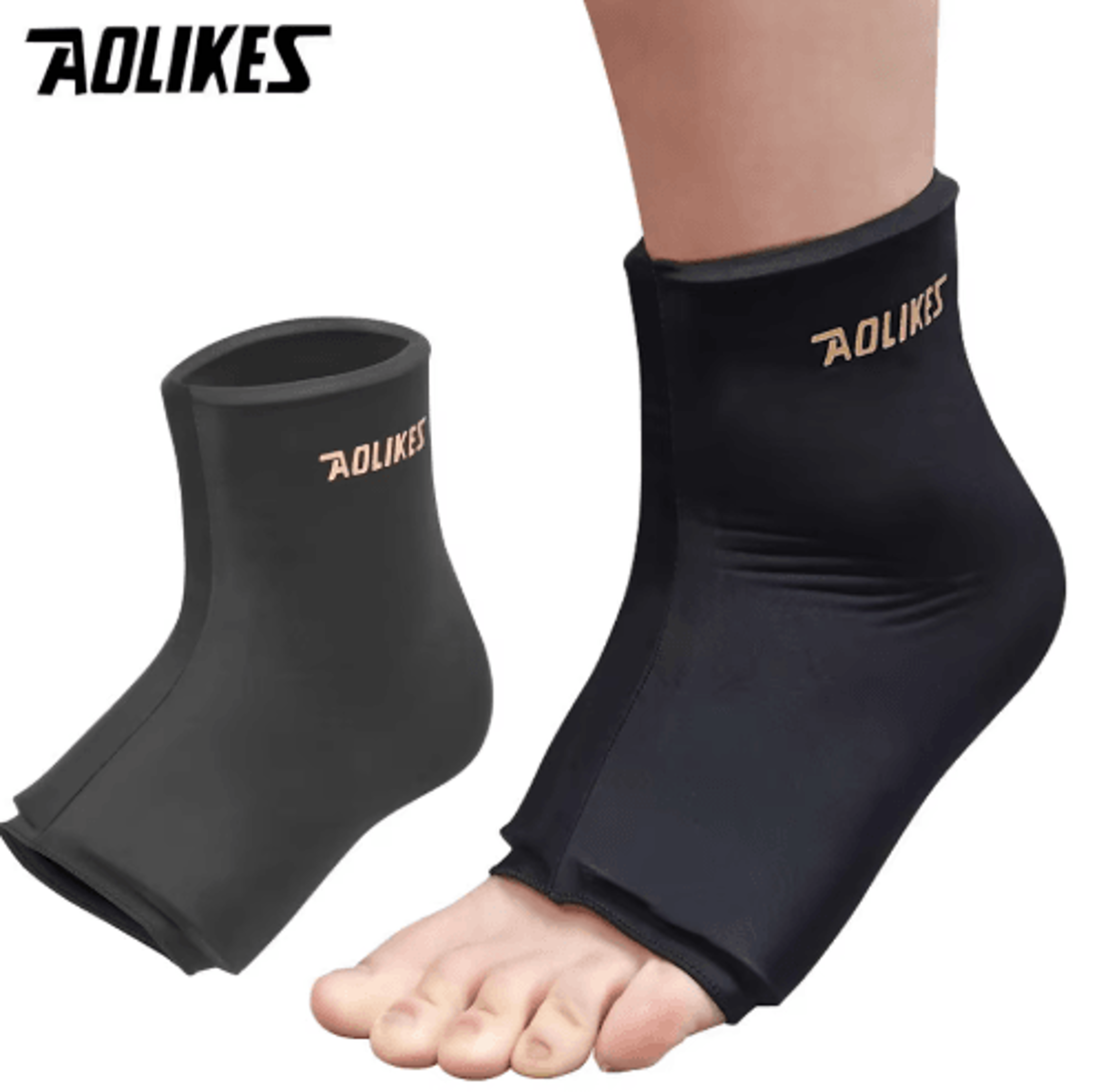 aolikes hot & cold gel ankle sleeve – reusable gel ankle wrap for cooling & warming comfort
