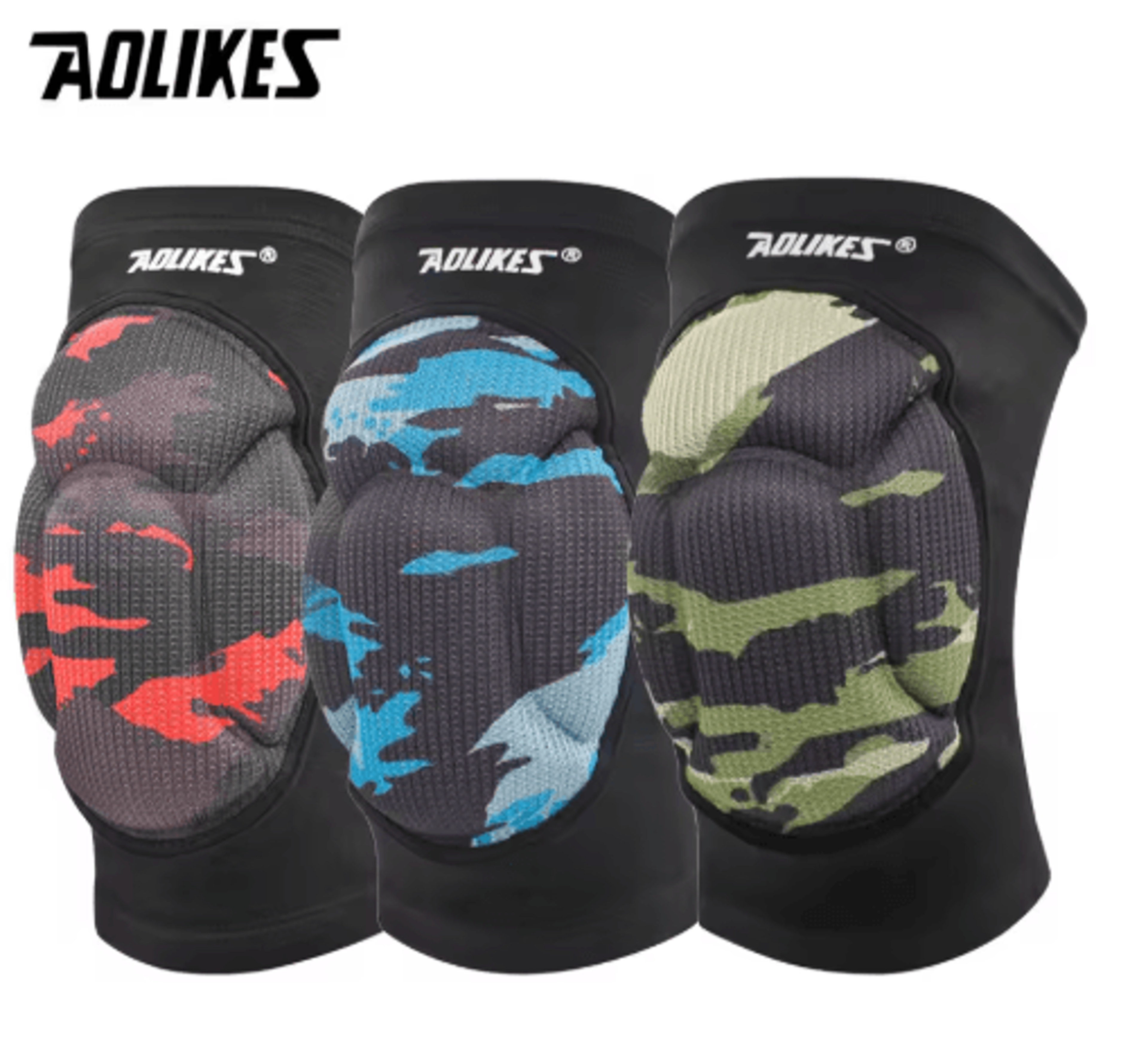 aolikes protective knee pads – high-elastic basketball knee sleeves with thick sponge cushioning for volleyball & sports