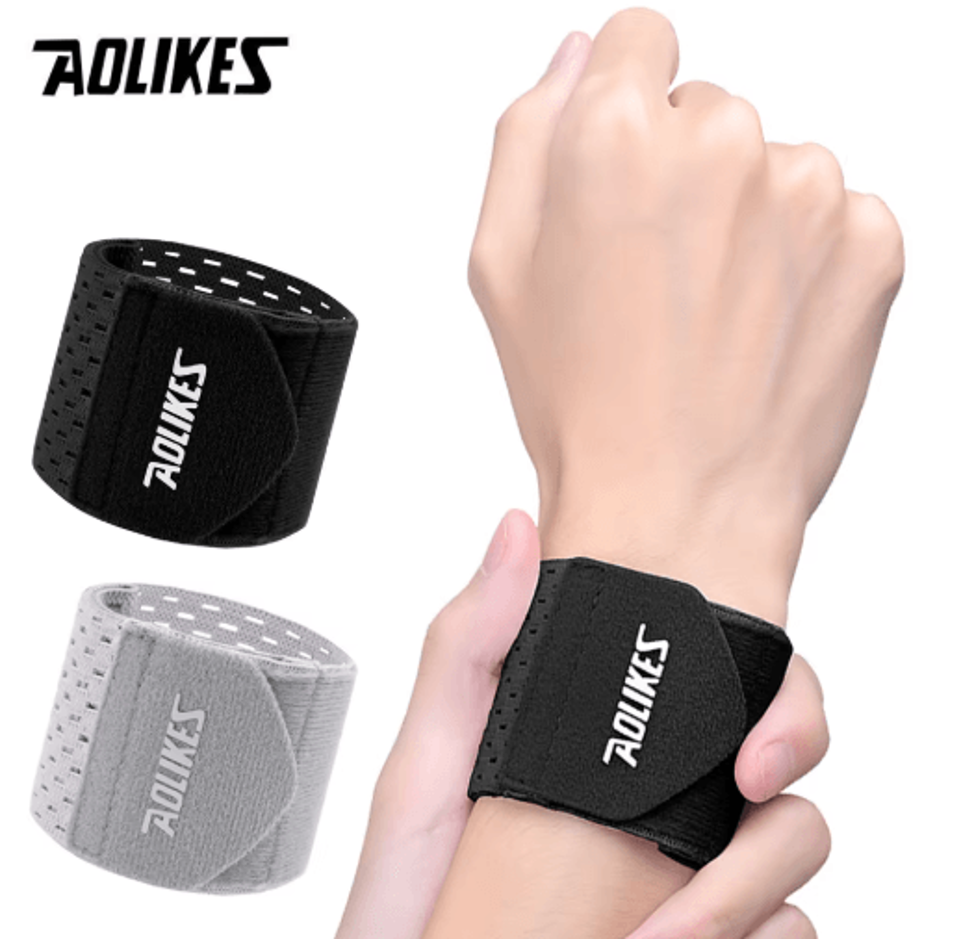 aolikes wrist support wrap – breathable compression wrist brace for gym, weightlifting & sports