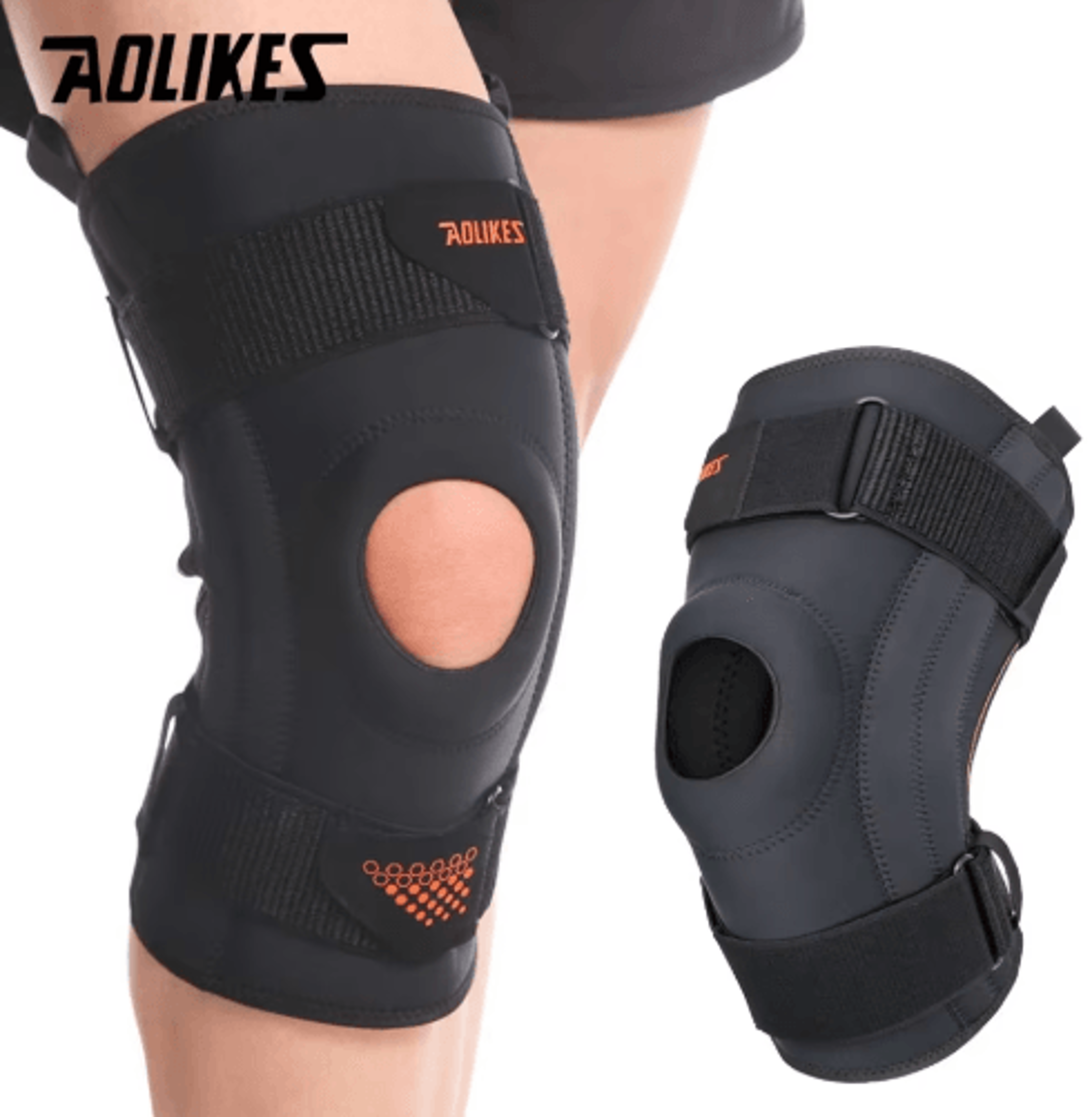 aolikes knee brace for knee pain – knee support with side stabilizers & patella gel pads for men & women