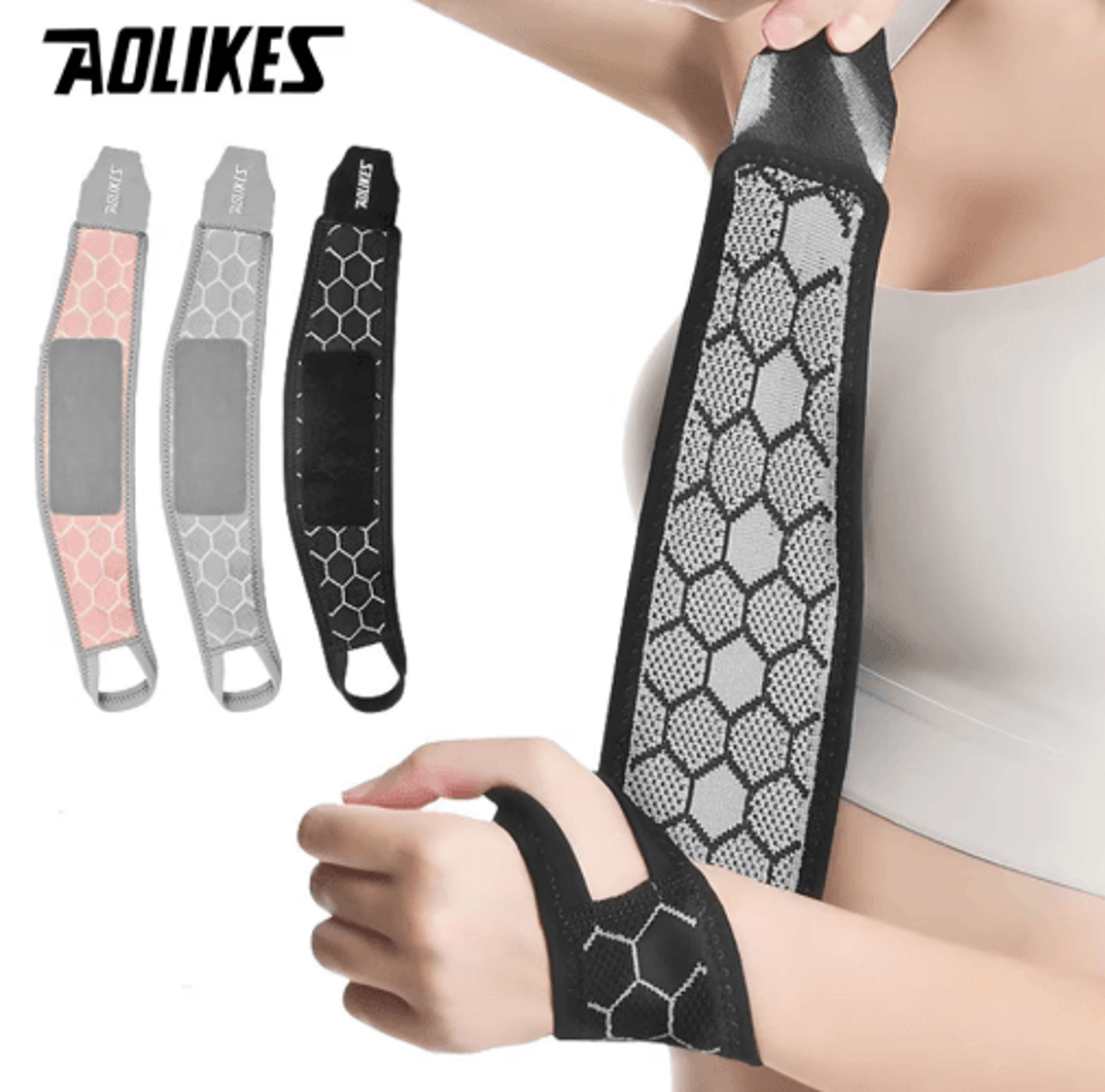 aolikes compression wrist brace – lightweight wrist support for carpal tunnel & everyday hand stability (right & left ha