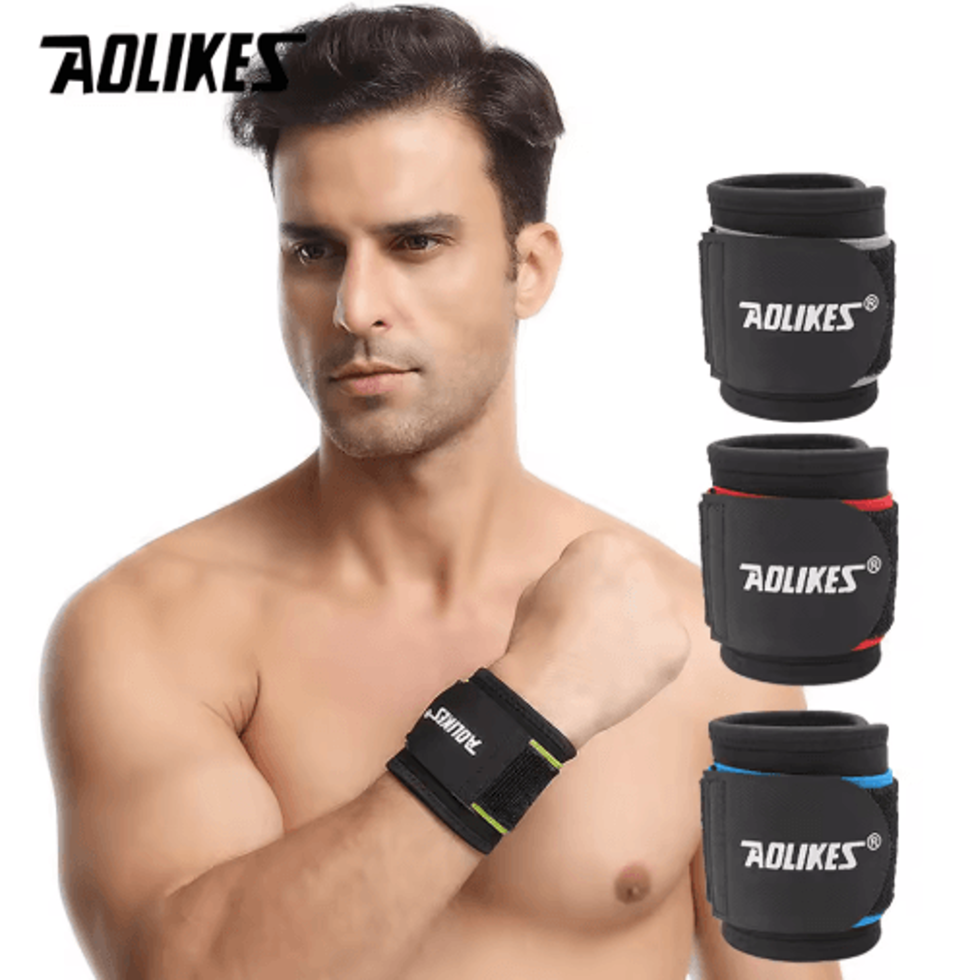 aolikes adjustable wrist brace wrap – sports wrist support band for gym, fitness & everyday activities