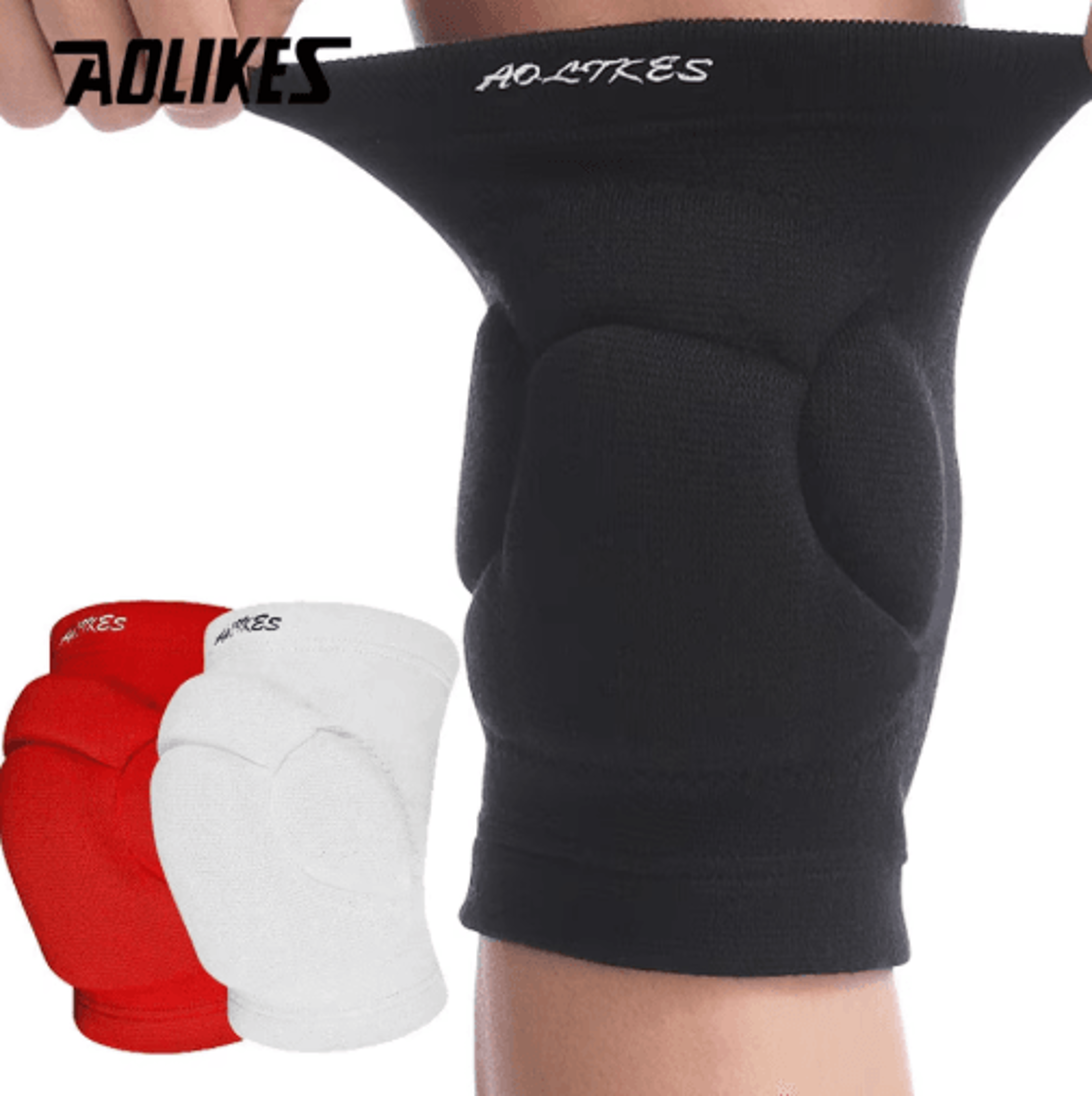 aolikes sports knee pads – thick padded knee protectors for football, volleyball, dancing, yoga & extreme sports