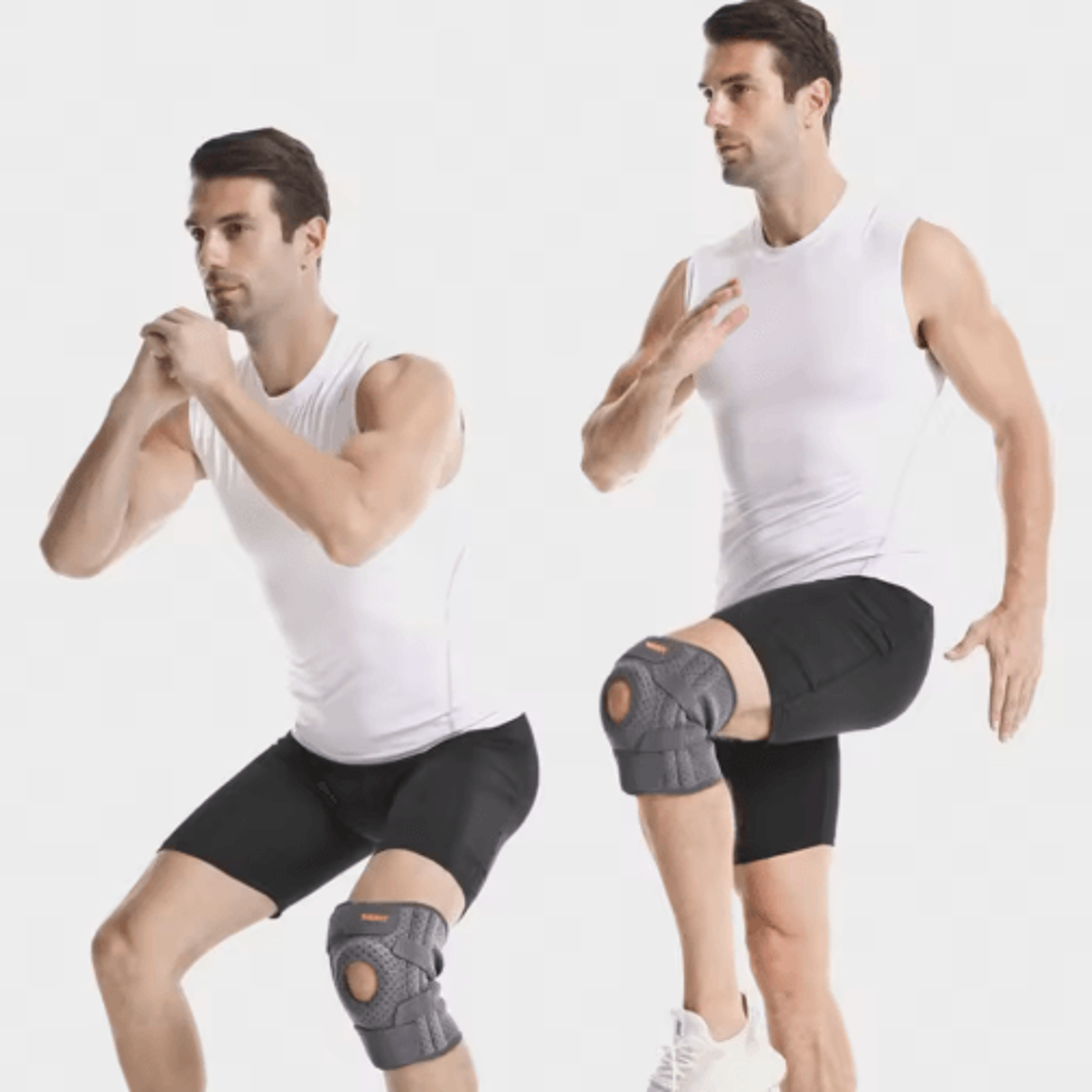 aolikes protective sports knee pads – steel support knee brace with breathable non-slip straps for cycling & outdoor spo