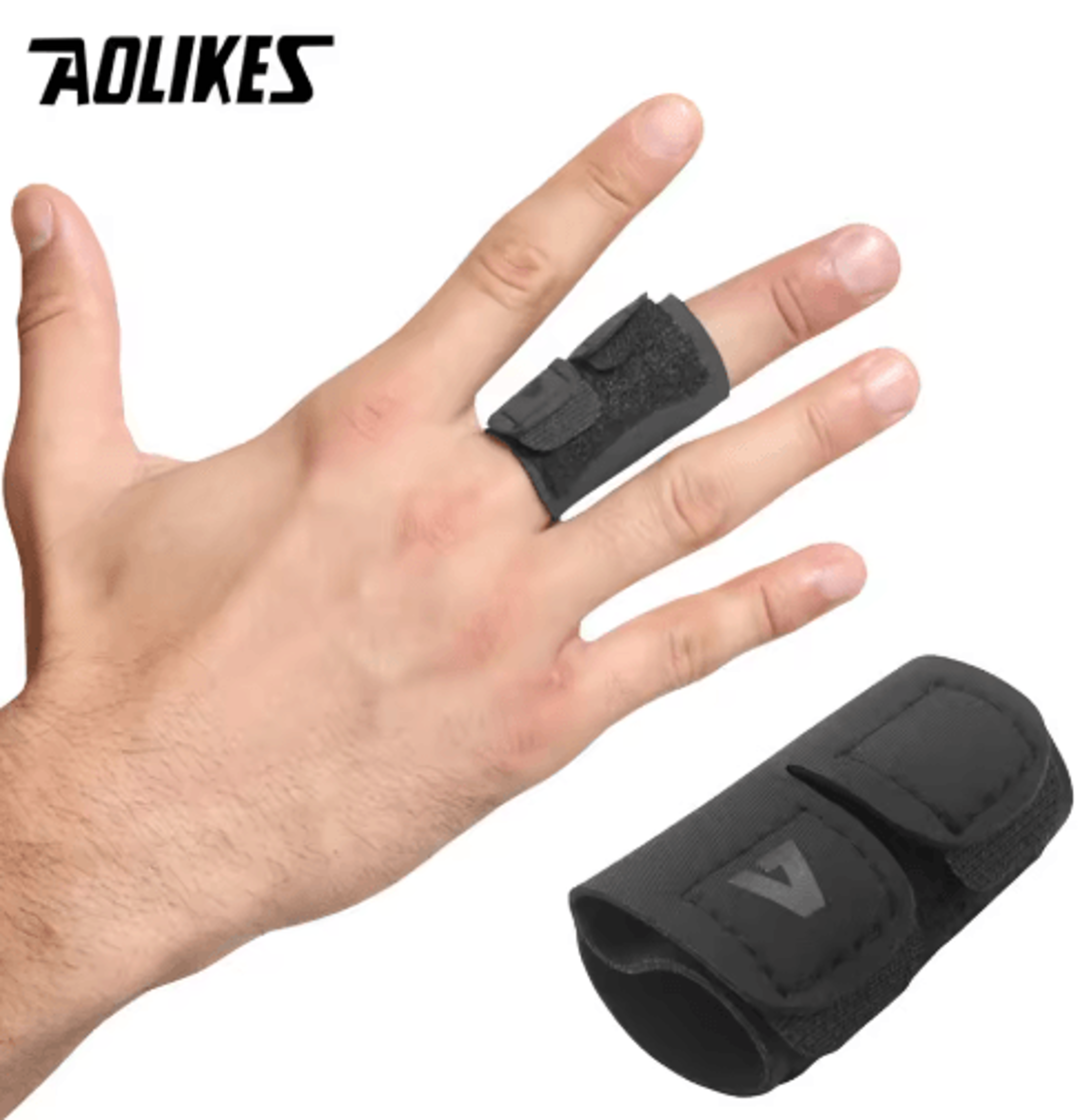 aolikes sports finger support bandage – elastic finger protector for volleyball, basketball & athletic training
