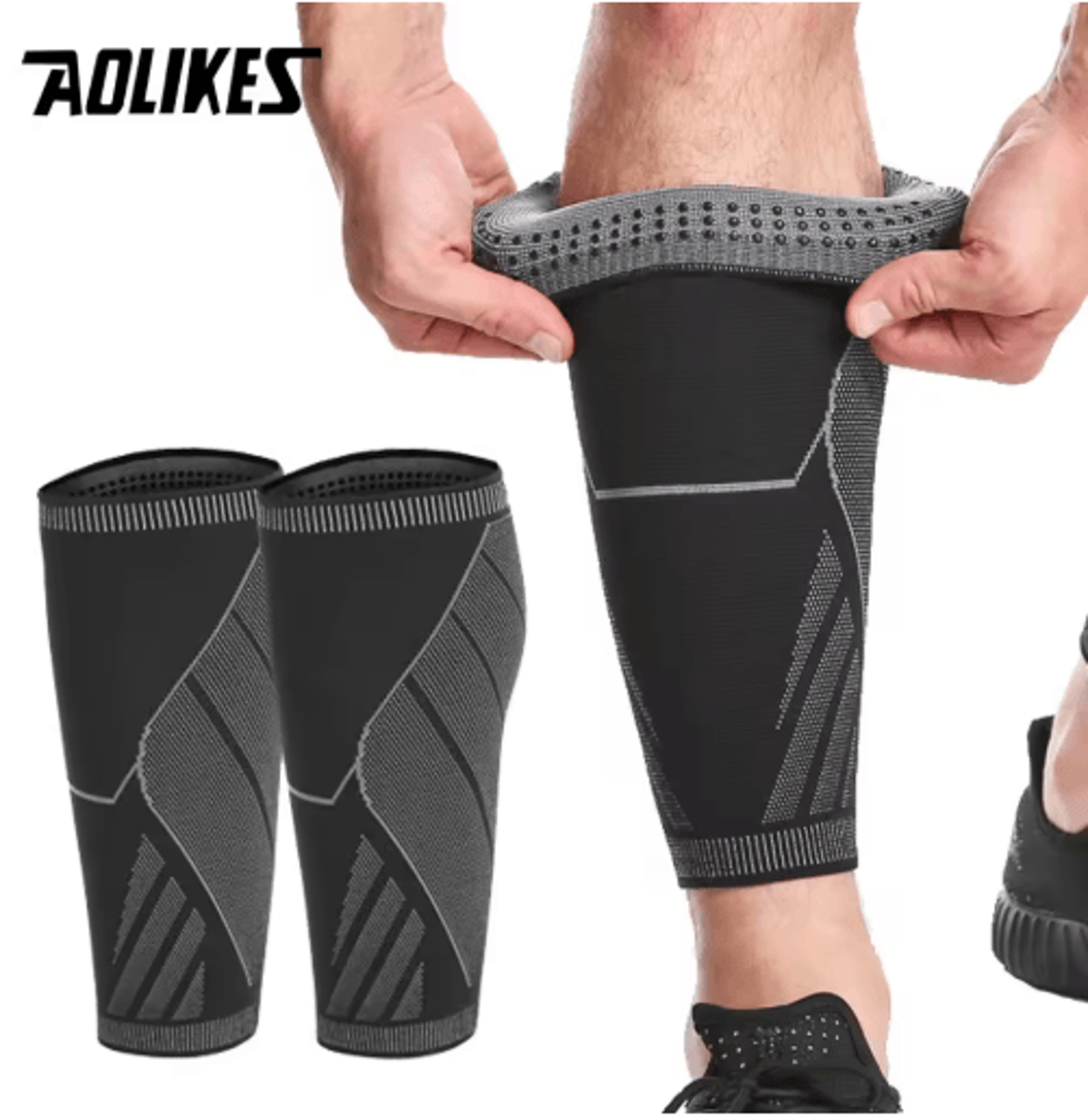 aolikes calf compression sleeves – leg compression socks for running, shin support, varicose veins & sports recovery