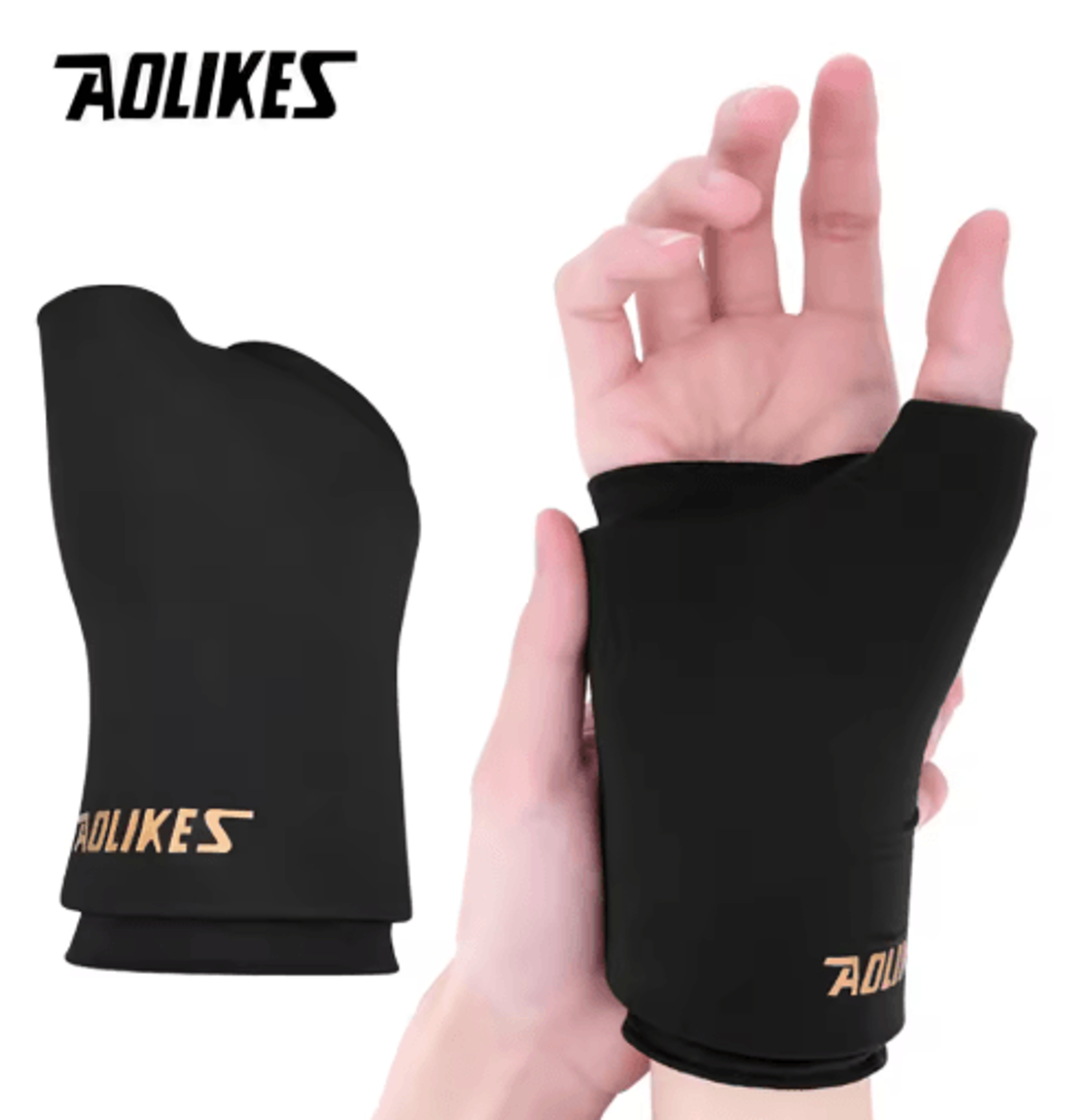 aolikes hot & cold gel hand sleeve – hand therapy sleeve for wrist, thumb & hand comfort
