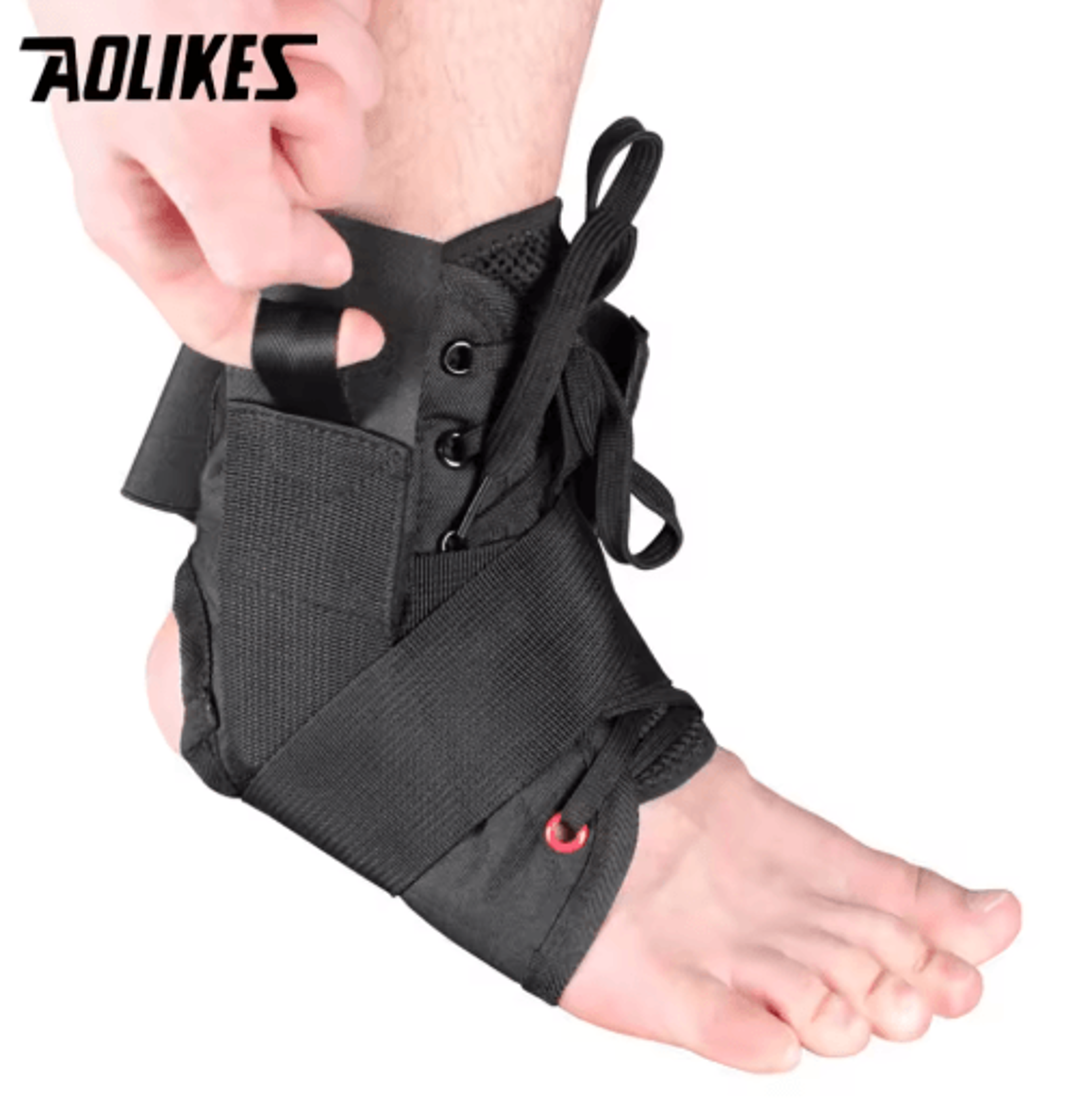 aolikes adjustable ankle brace – elastic ankle support wrap for sports, sprains & everyday stability