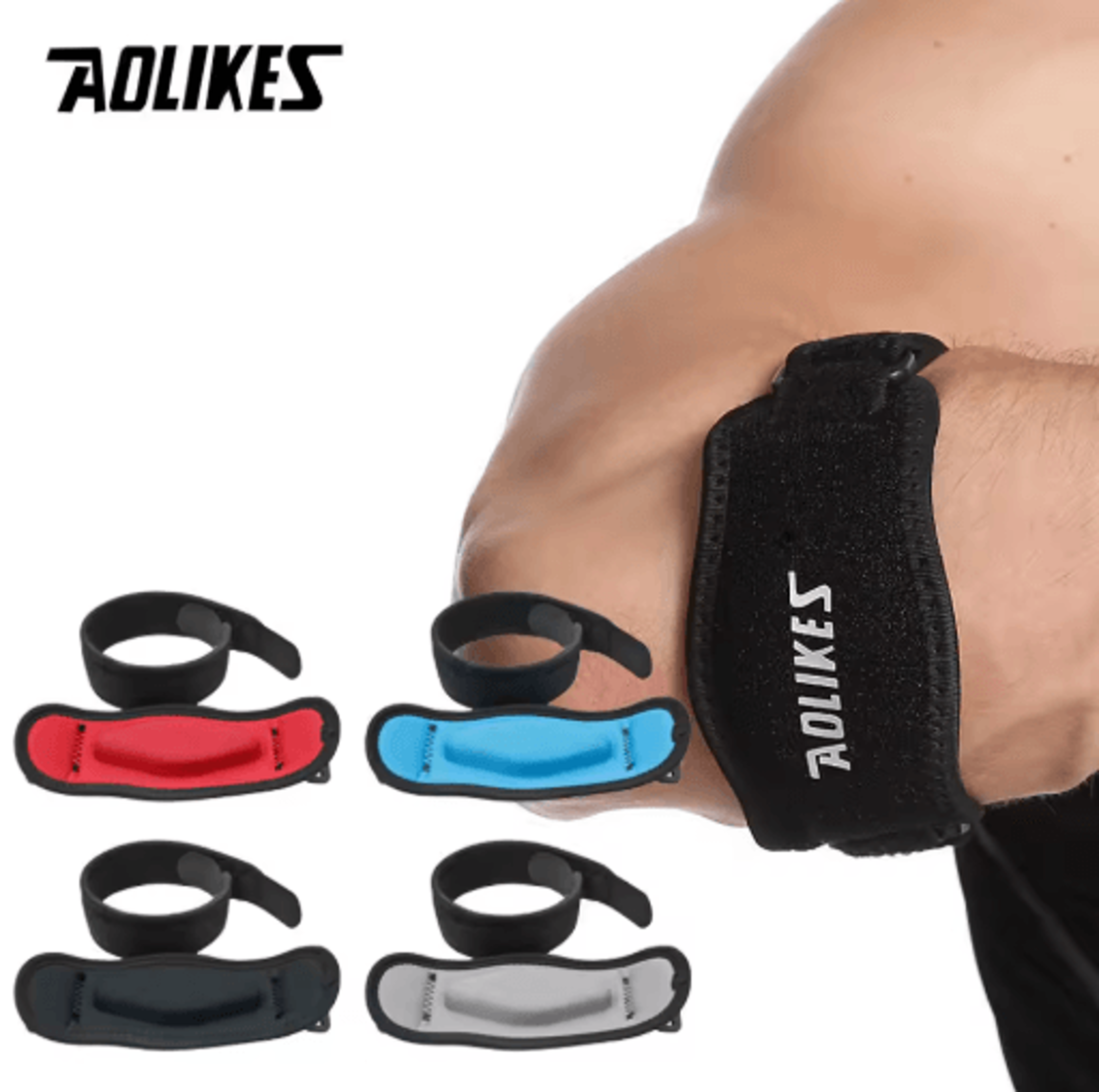 aolikes tennis elbow support strap – elbow brace with compression pad for tennis, golf, basketball & sports training