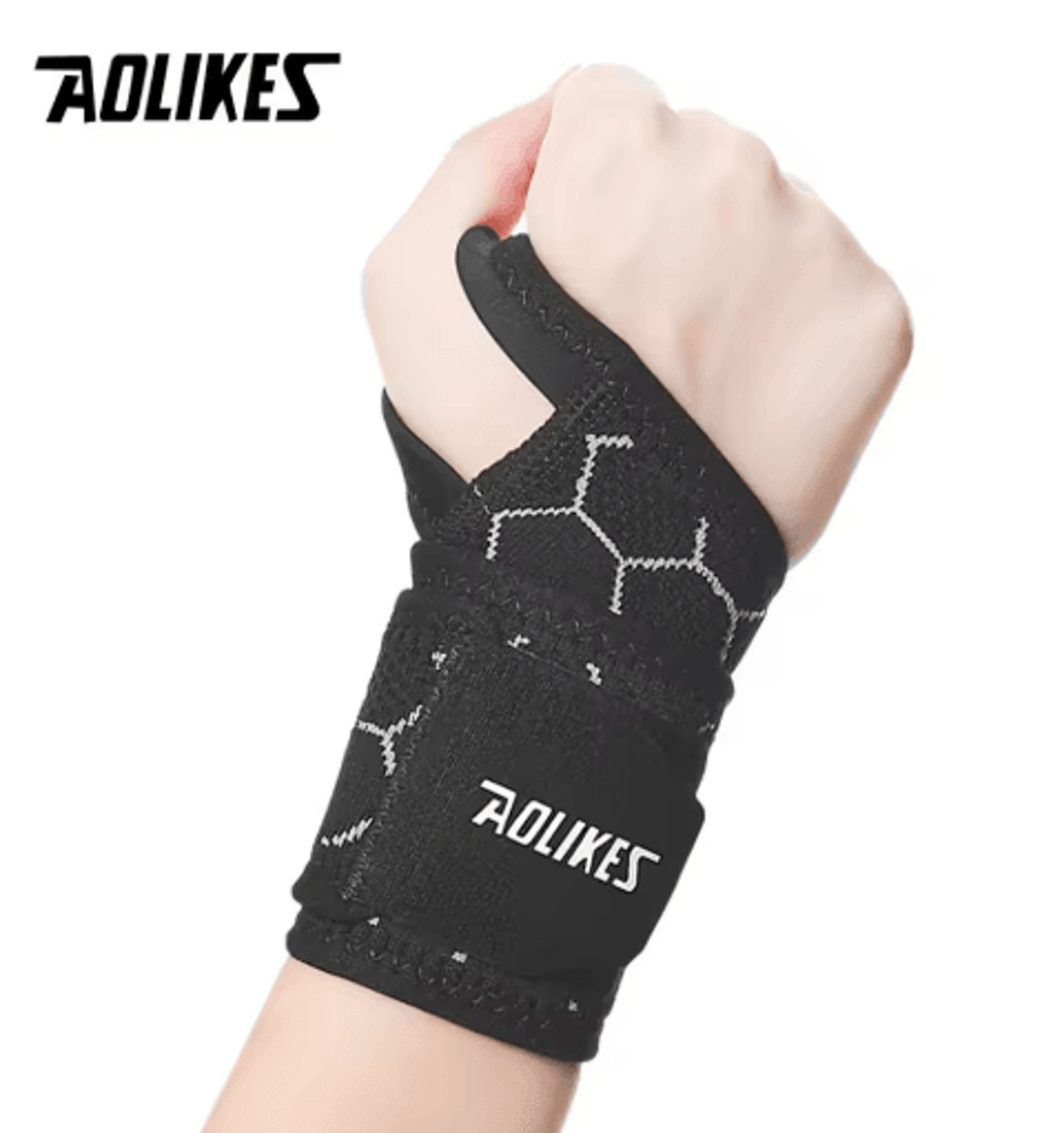 aolikes compression wrist brace – adjustable wrist support for right & left hand, lightweight wrist guard for work & eve