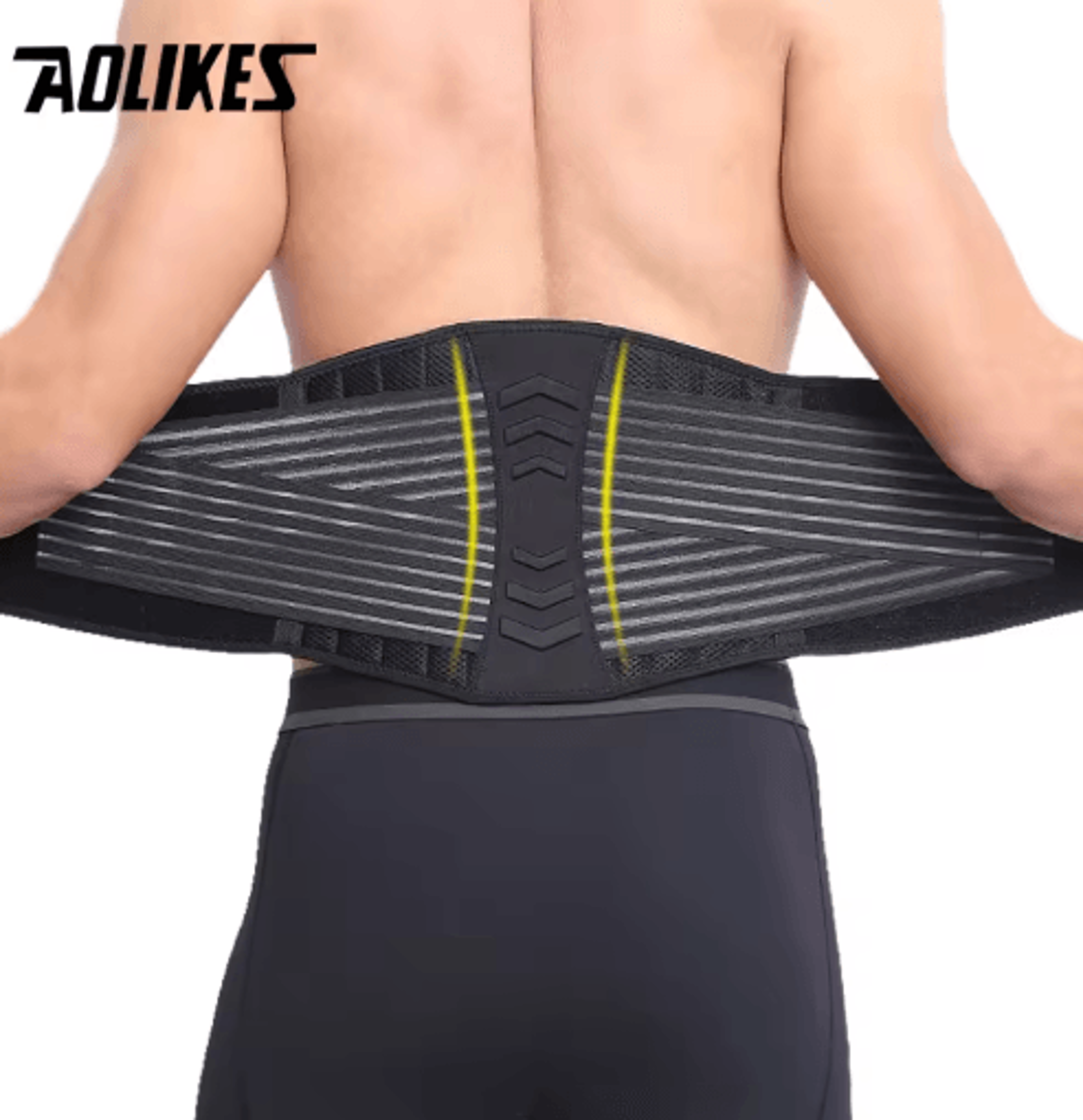 aolikes back lumbar support belt – adjustable waist brace for lower back support, breathable back support belt