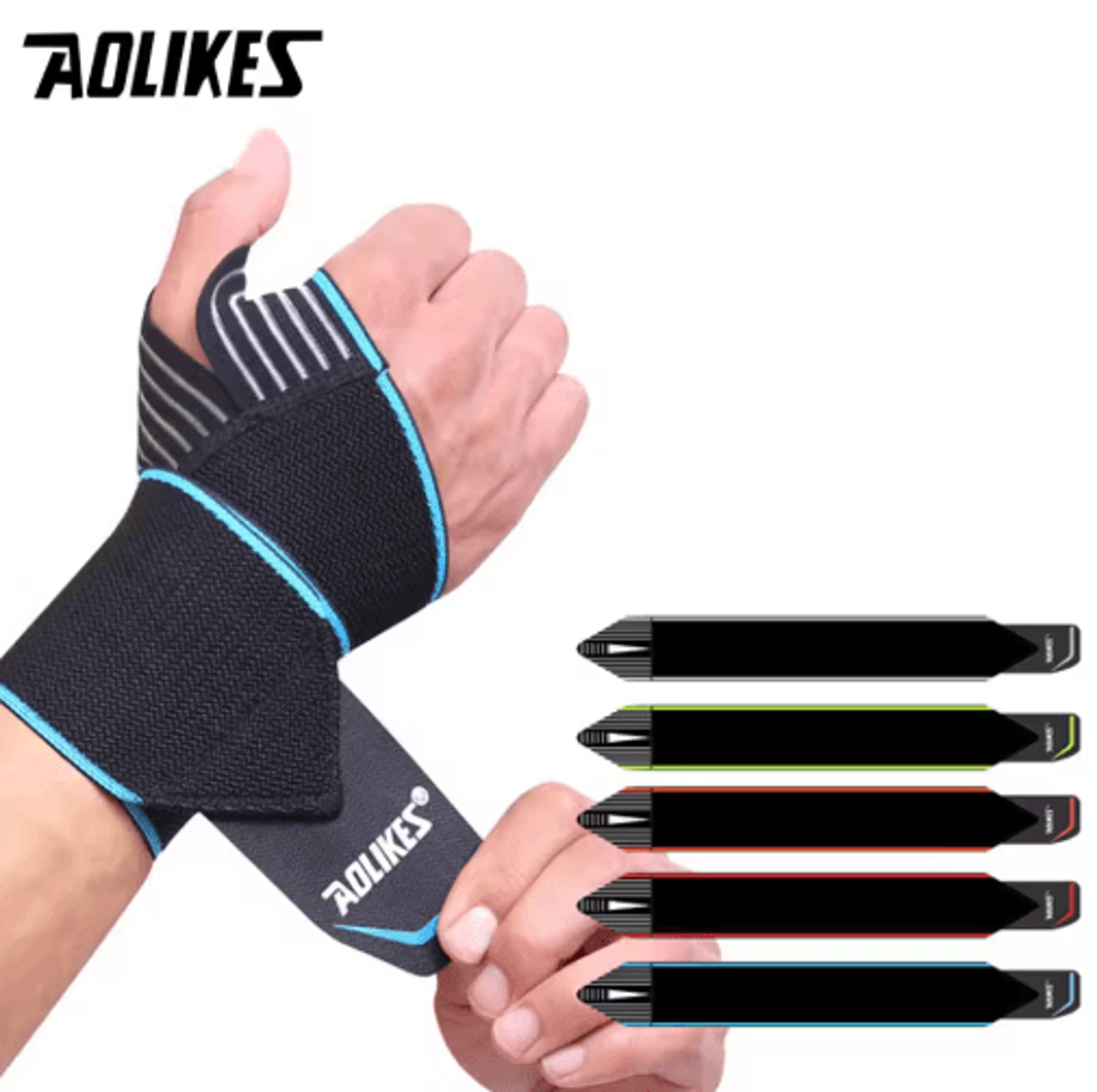 aolikes wrist brace with thumb support – wrist compression straps for weightlifting, gymnastics, fitness & daily activit