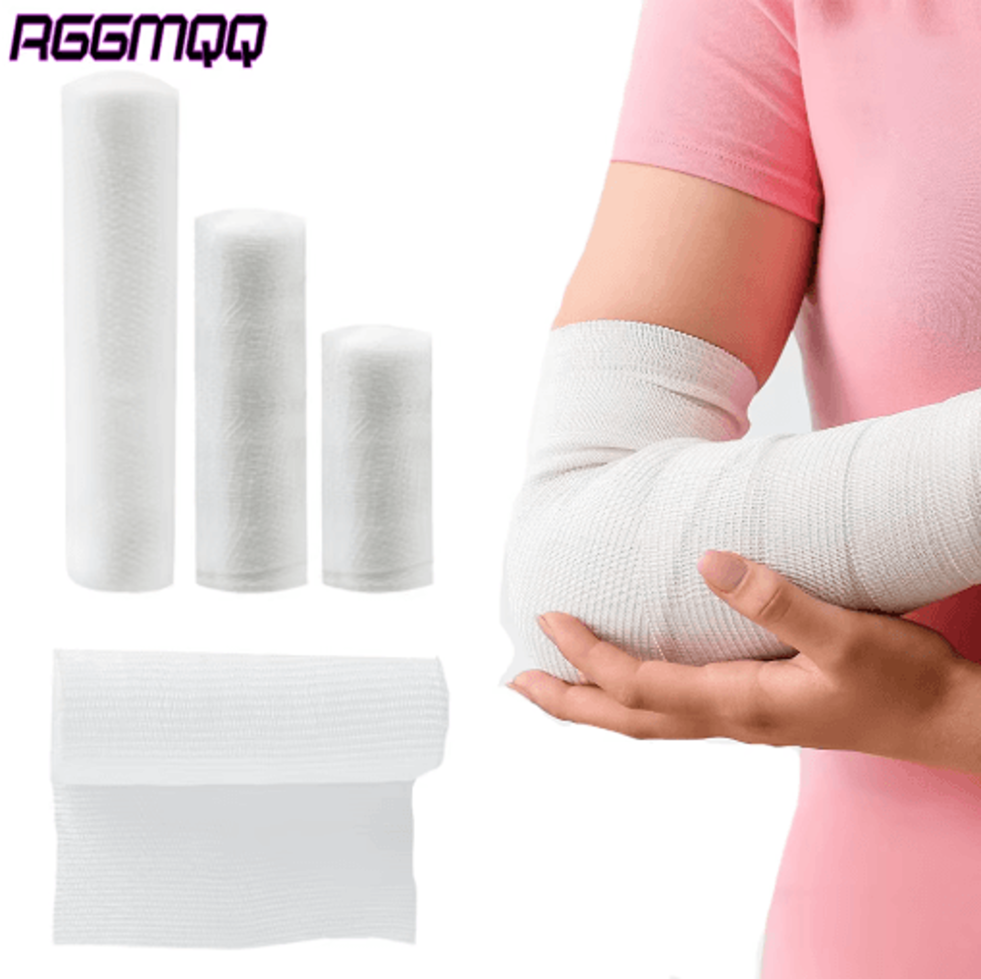 4 rolls premium stretch gauze bandage – soft woven gauze rolls for wound dressing & first aid support