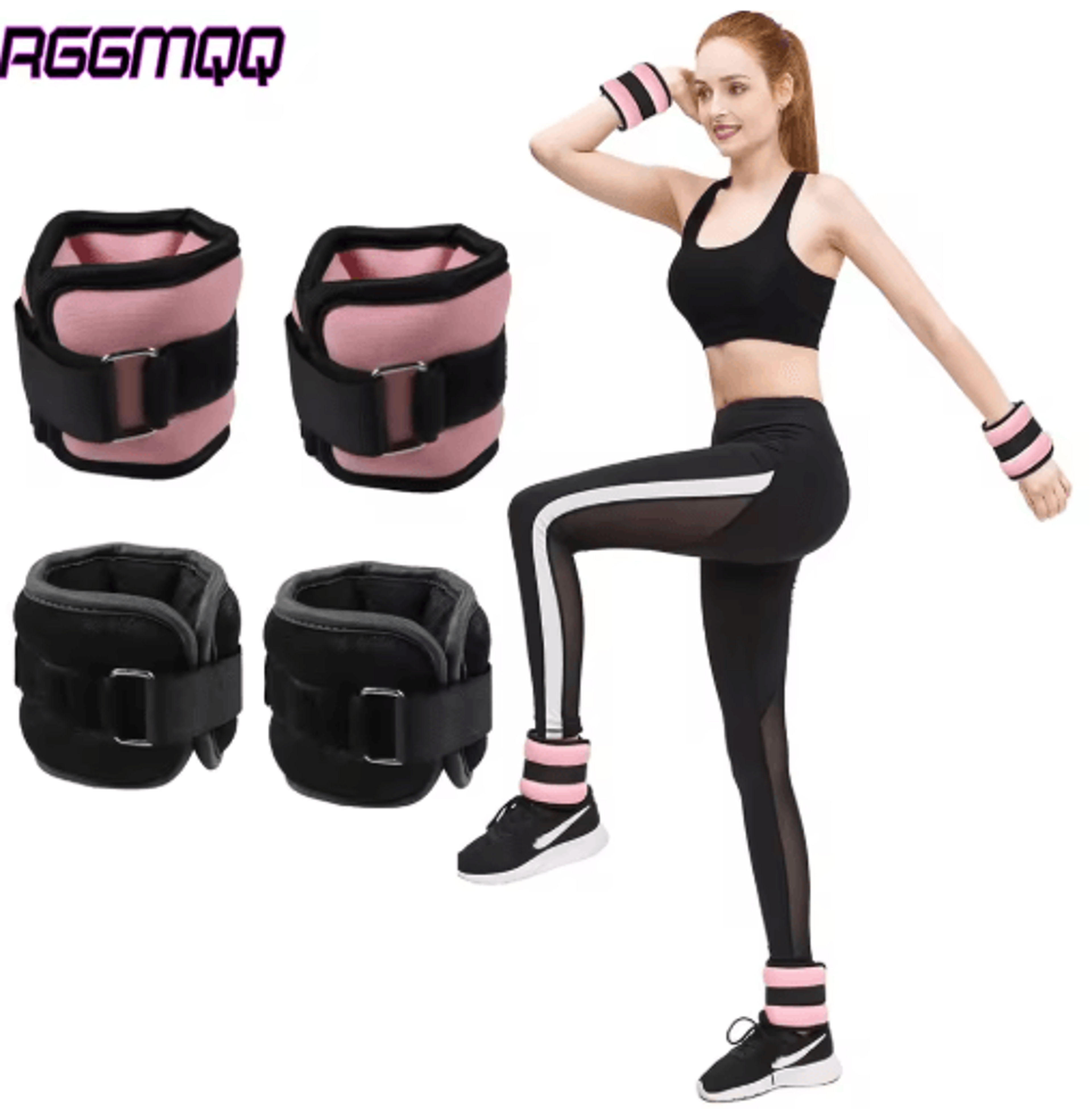 adjustable ankle & wrist weights (1 pair) – neoprene leg & arm weights for running, yoga & strength training