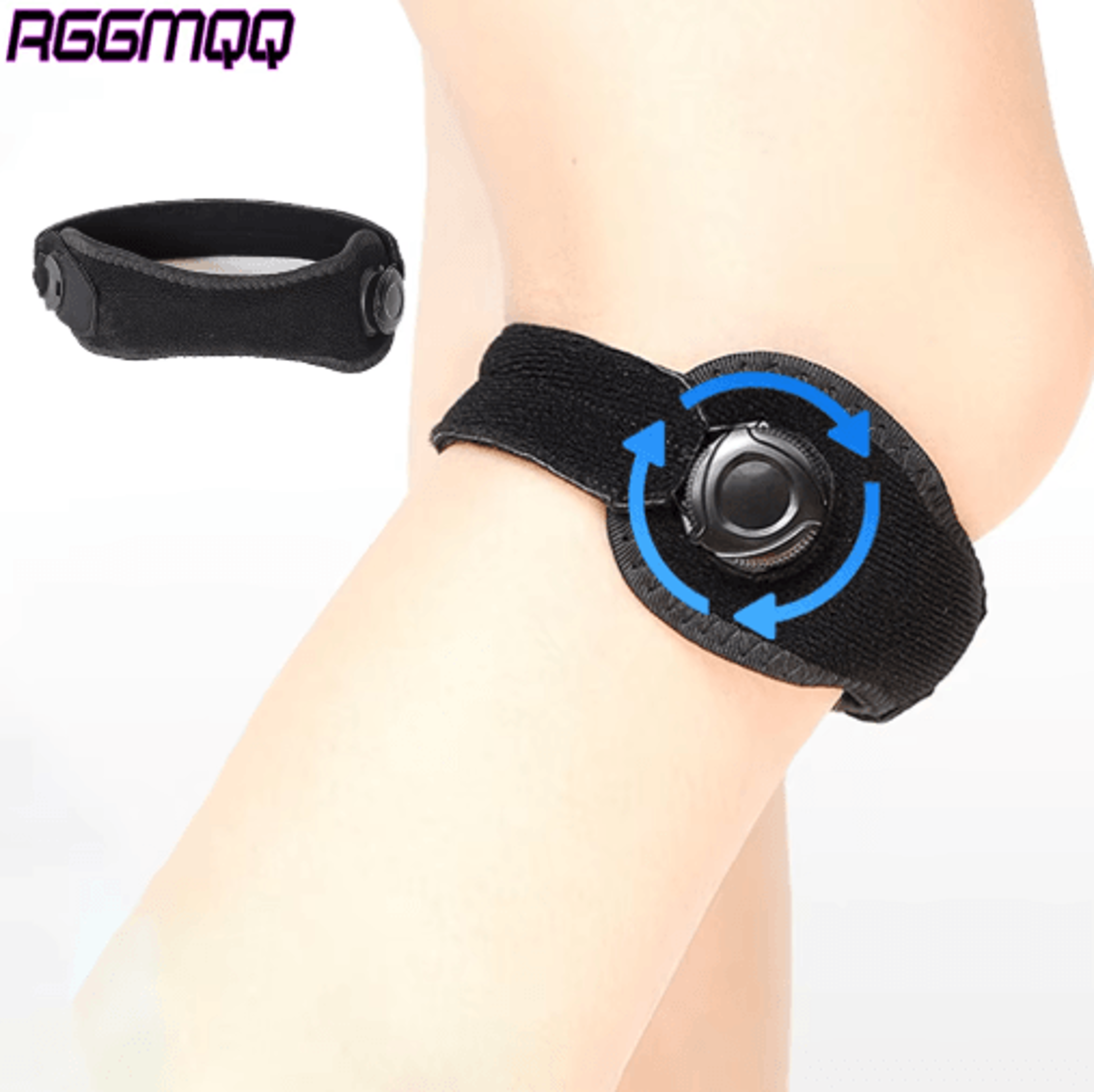 adjustable patella knee strap with dial knob – knee support brace for jumper's knee, tendonitis & arthritis