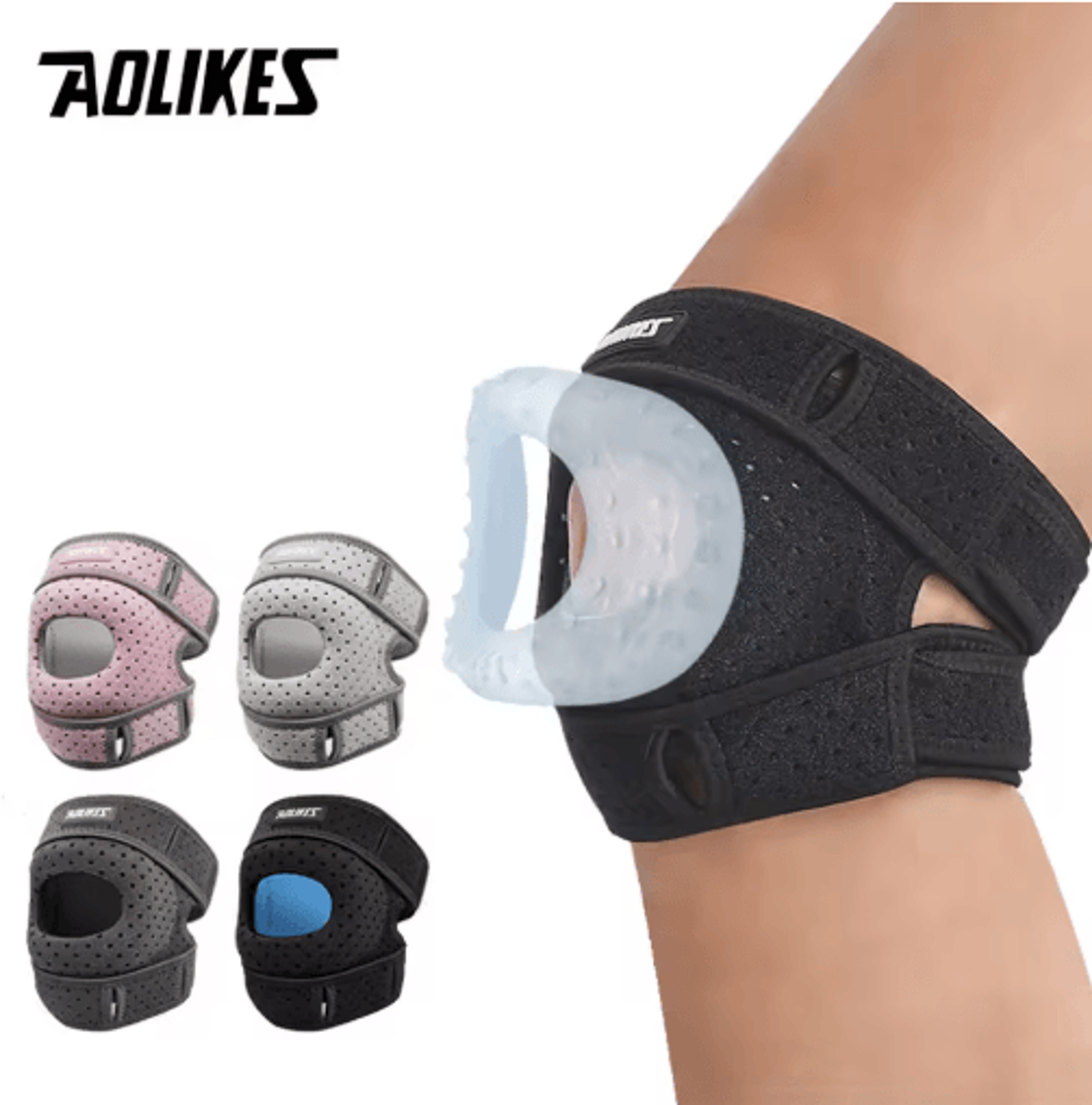 aolikes patella knee compression sleeve – knee brace for support, comfort & active performance